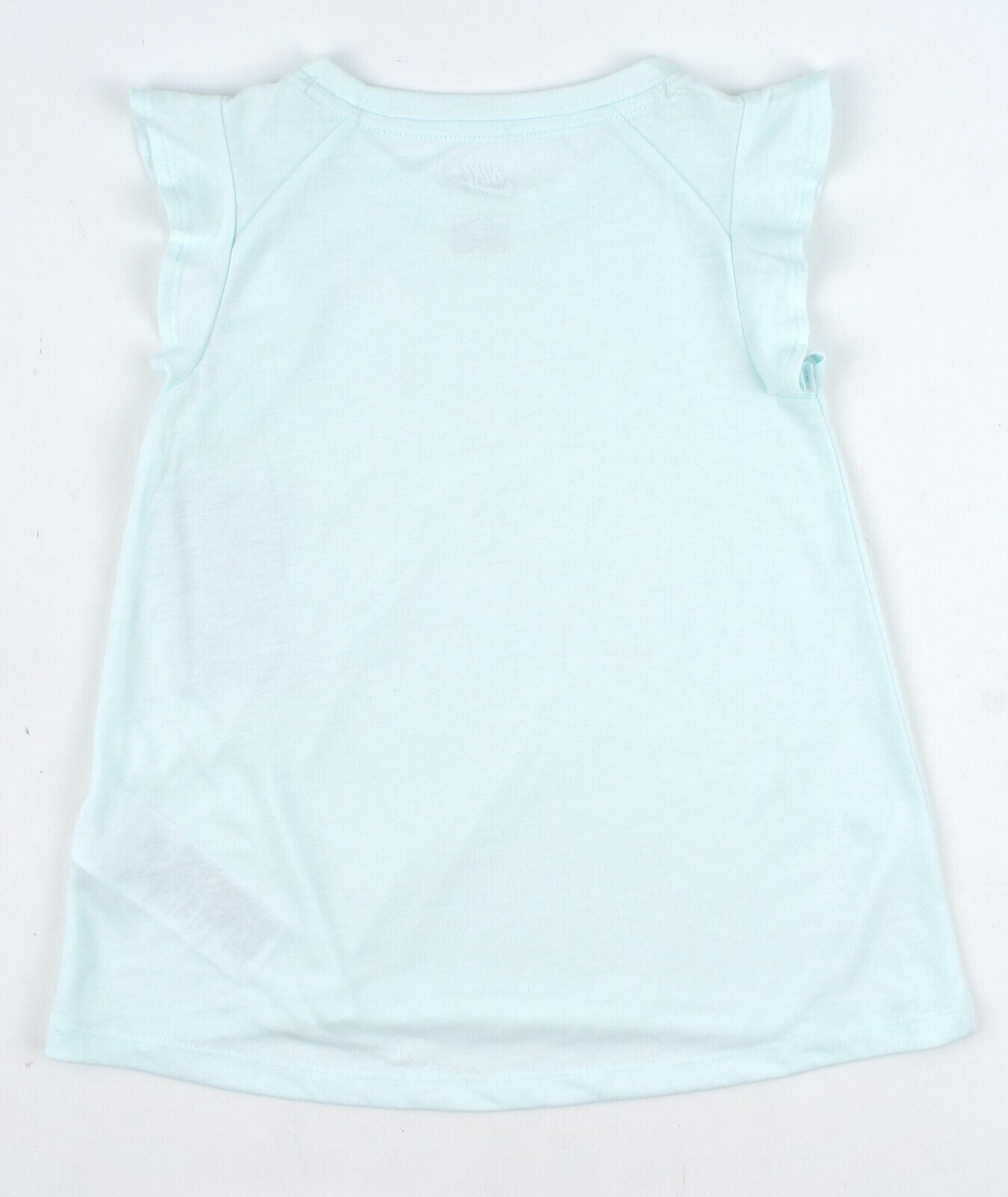 NIKE Girls Ruffle Sleeve Tunic Top, Mint Green, size 5-6 years