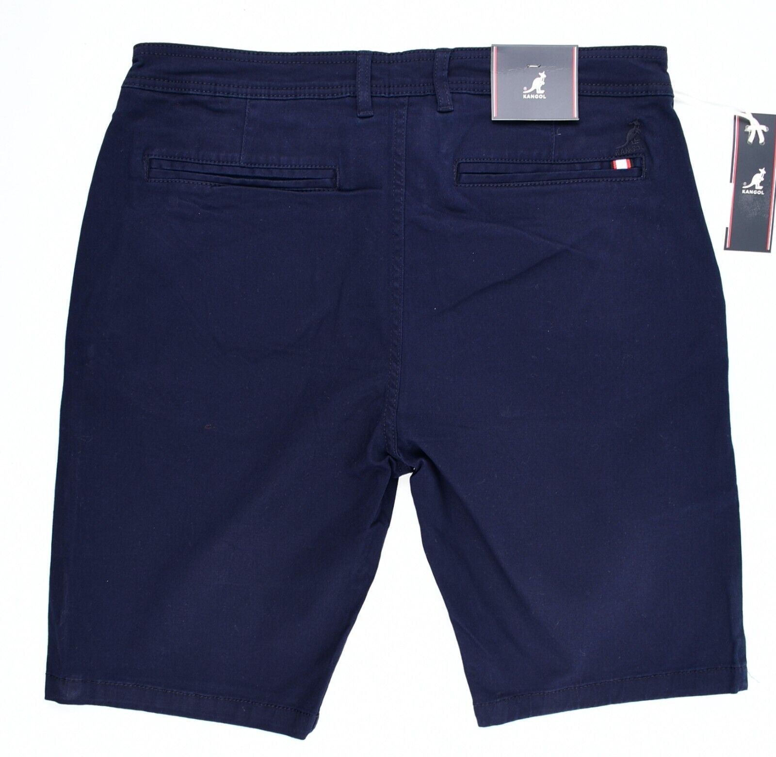 KANGOL Mens Chino Shorts, Navy Blue, size LARGE