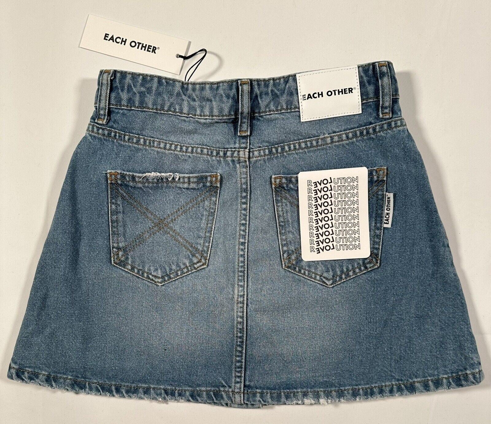 EACH OTHER Women's Denim Skirt Blue Size UK Small