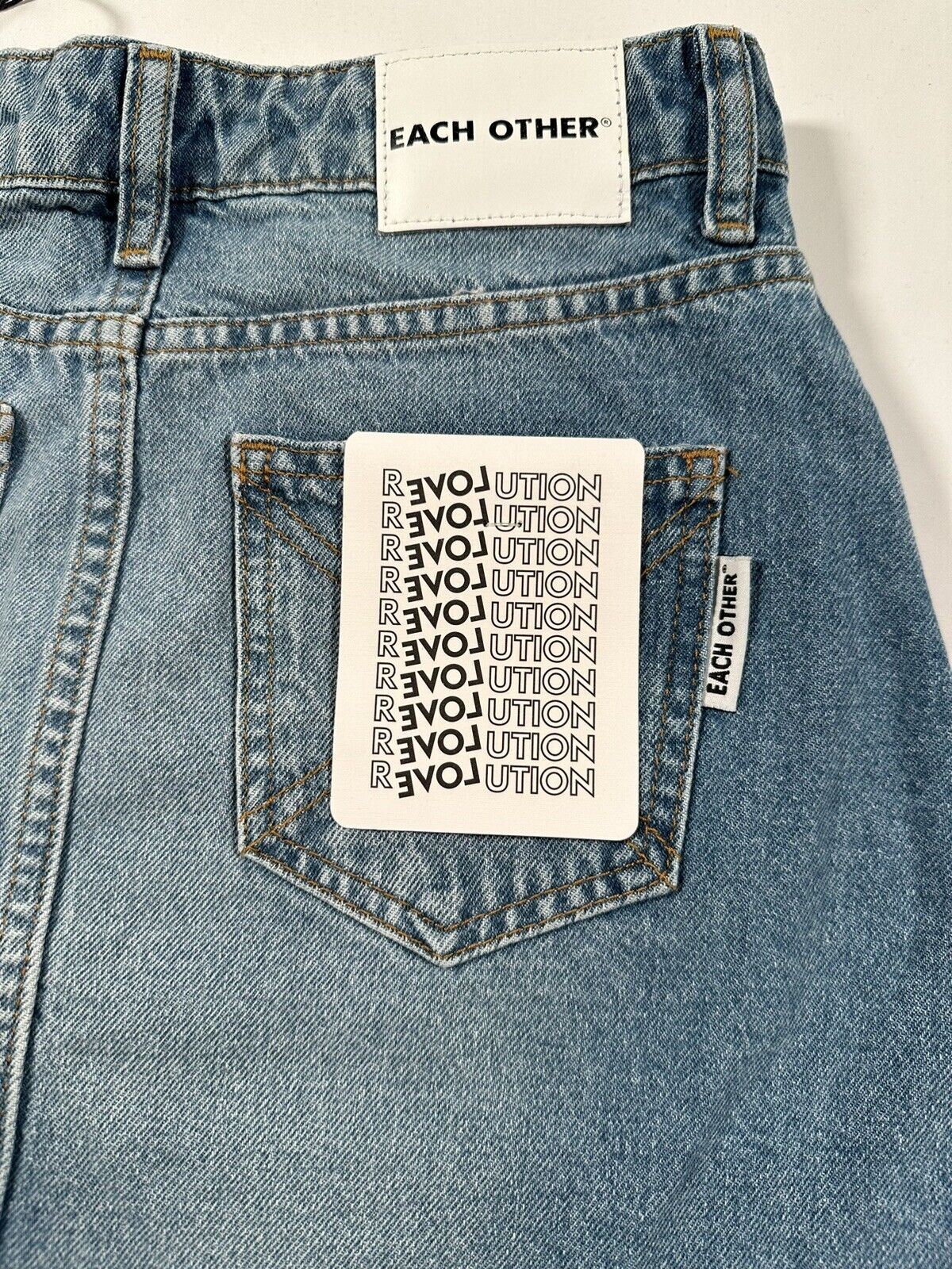 EACH OTHER Women's Denim Skirt Blue Size UK Small