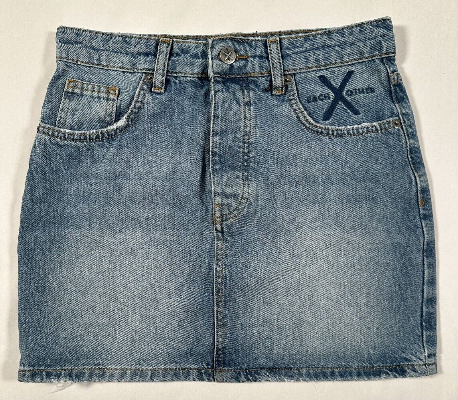 EACH OTHER Women's Denim Blue Skirt Size Small