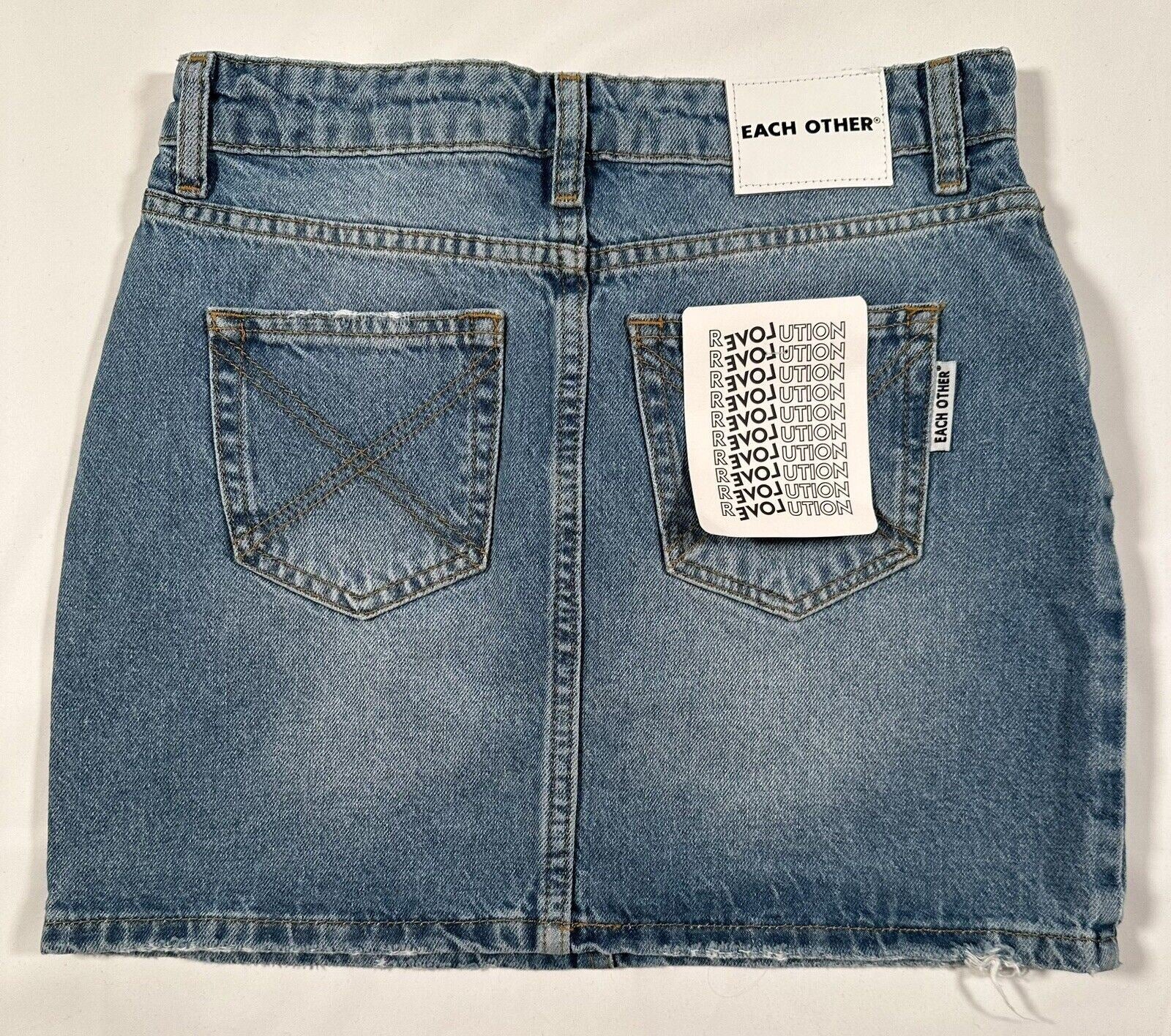 EACH OTHER Women's Denim Blue Skirt Size Small