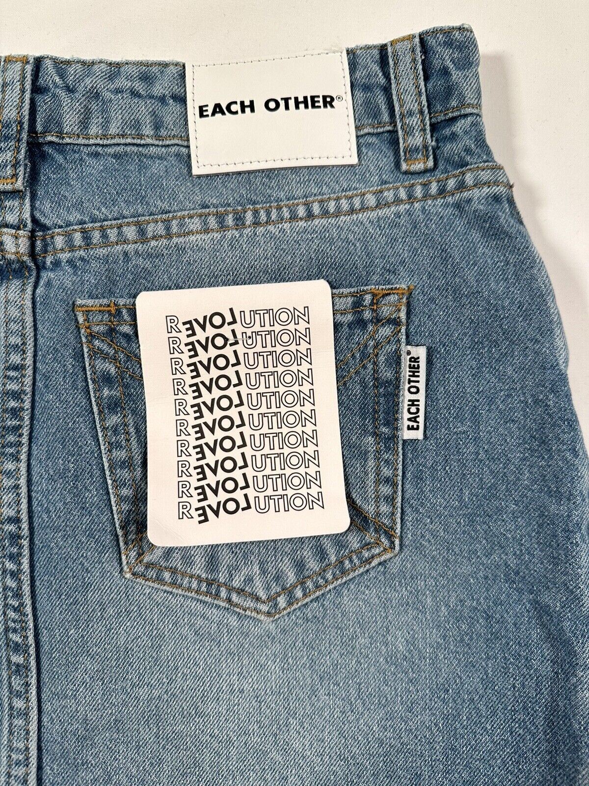 EACH OTHER Women's Denim Blue Skirt Size Small