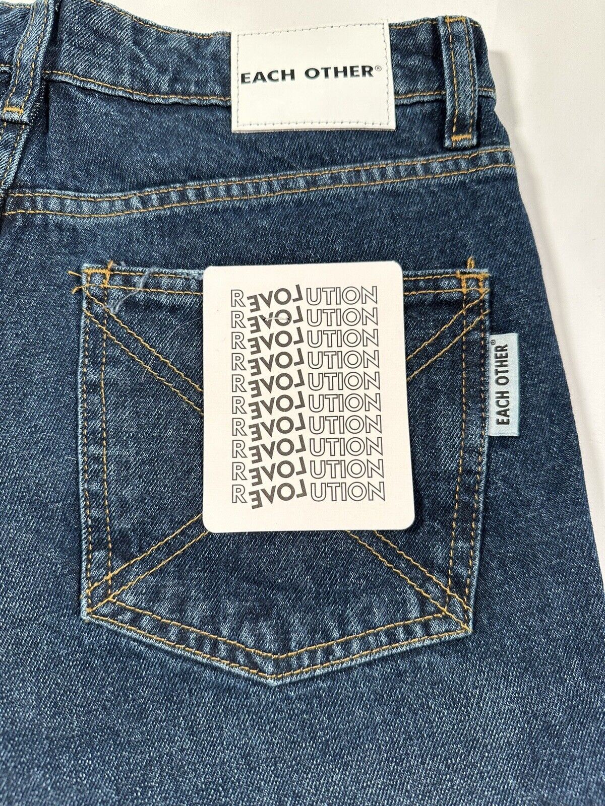 EACH OTHER Women's Dark Blue Denim Shorts Size Small