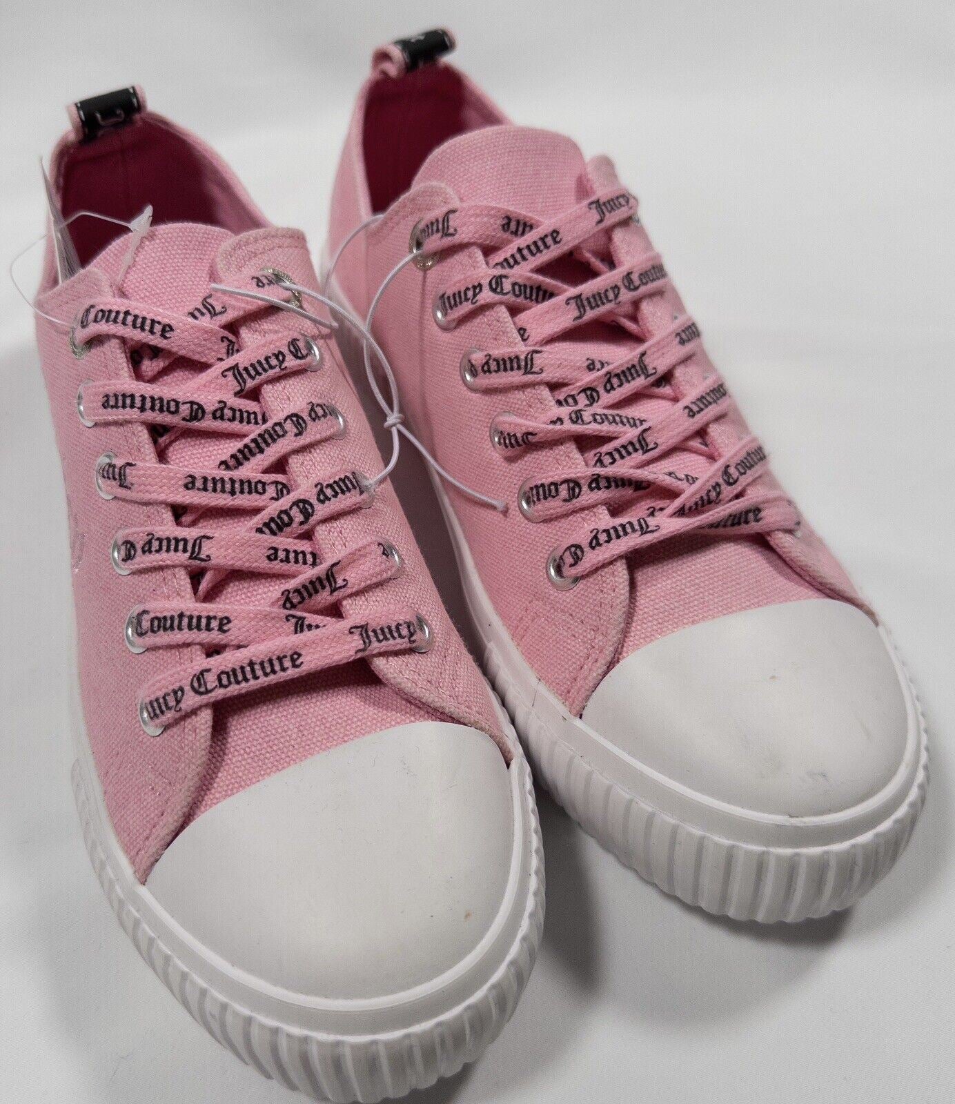 Juicy Couture Women's Canvas Trainers Shoes Pink Size UK 4