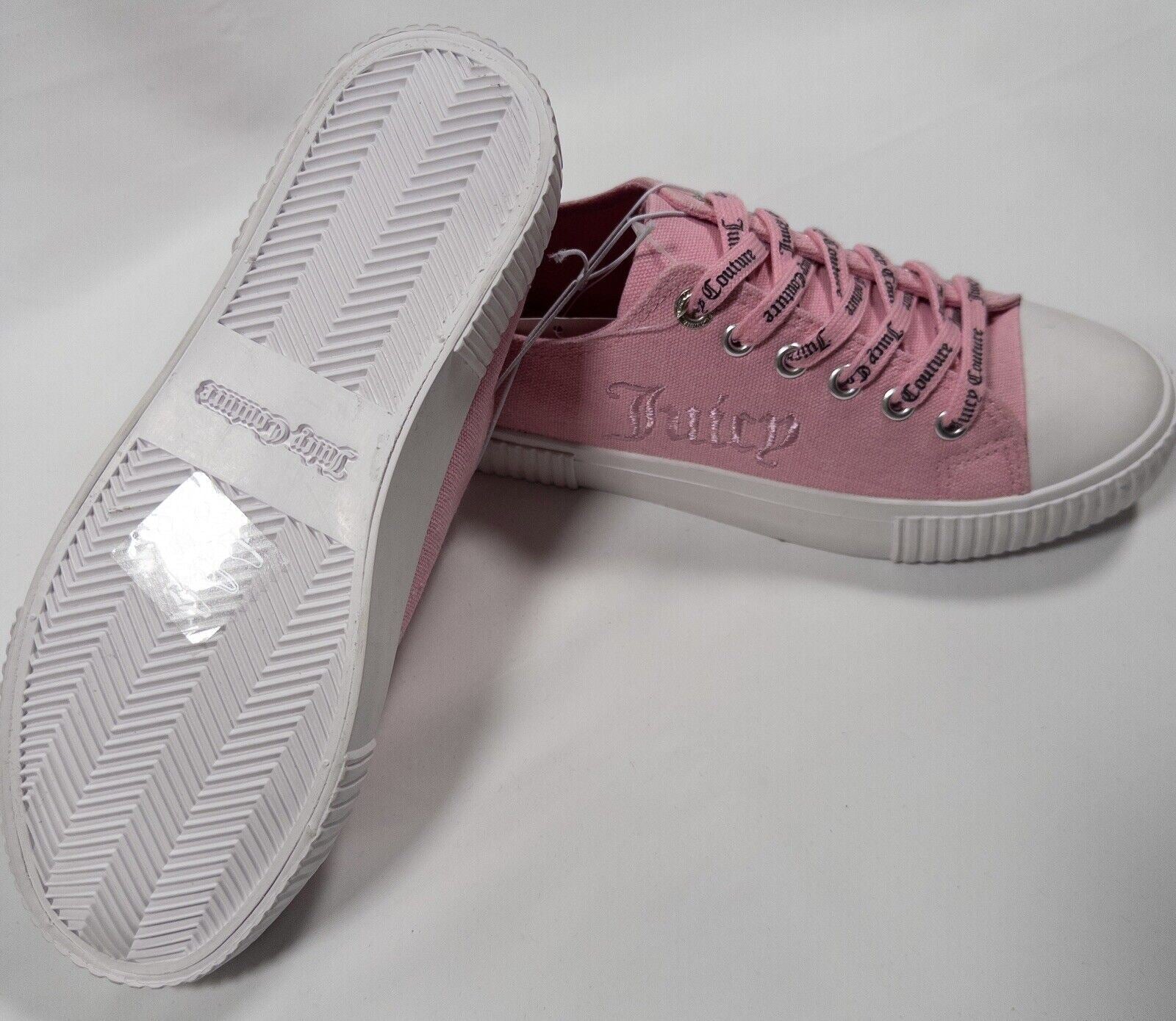 Juicy Couture Women's Canvas Trainers Shoes Pink Size UK 4