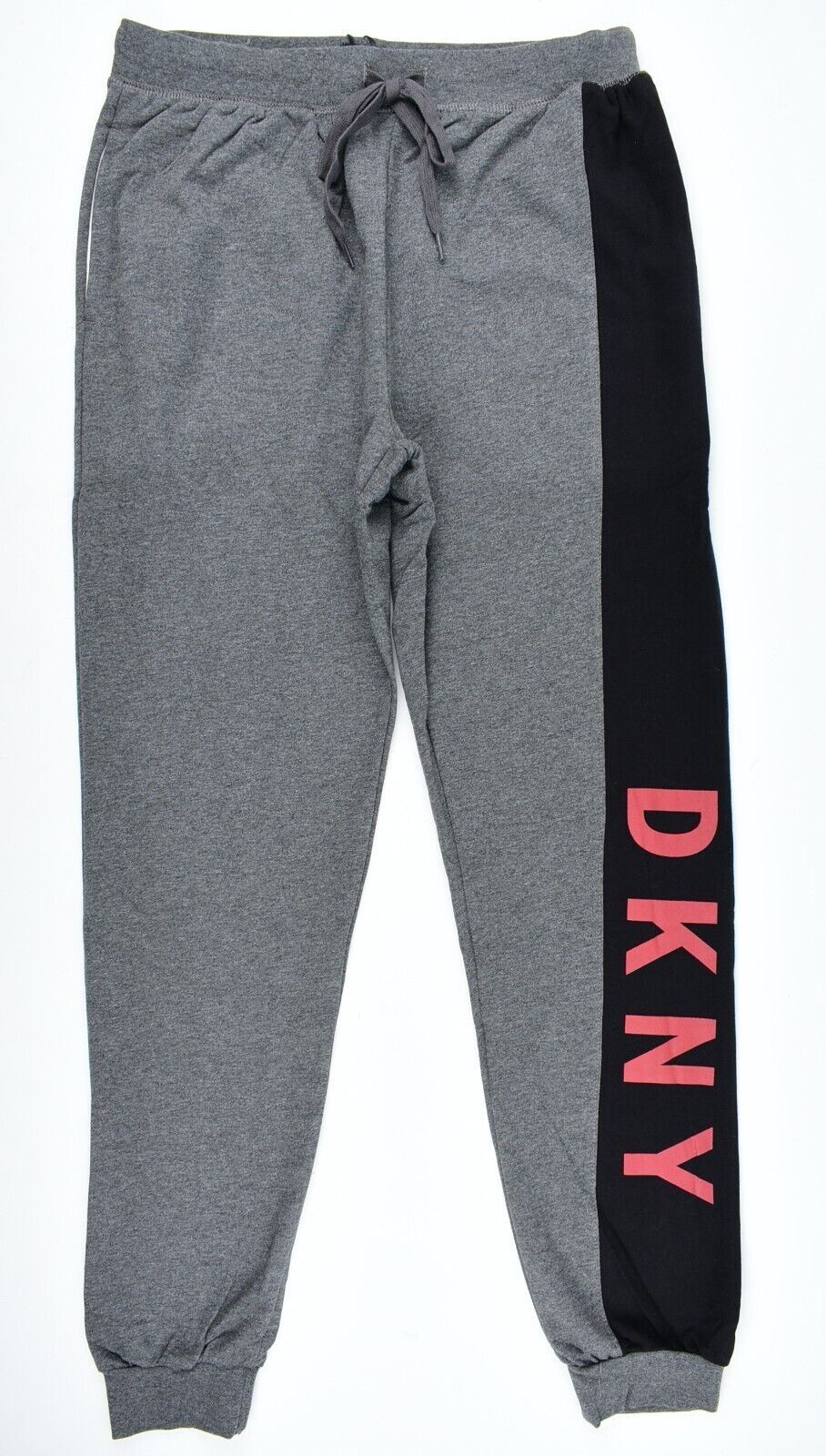 DKNY Mens Lounge Pants Sweatpants Grey Black size LARGE