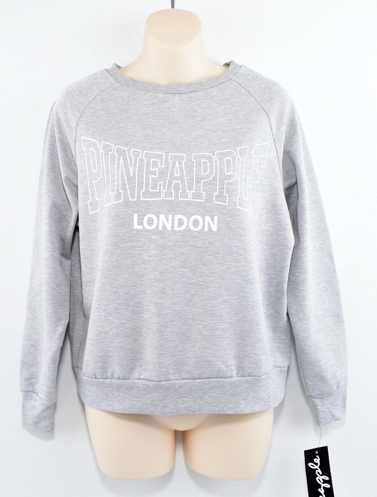 PINEAPPLE Womens Retro Jumper Sweatshirt, Grey, size L