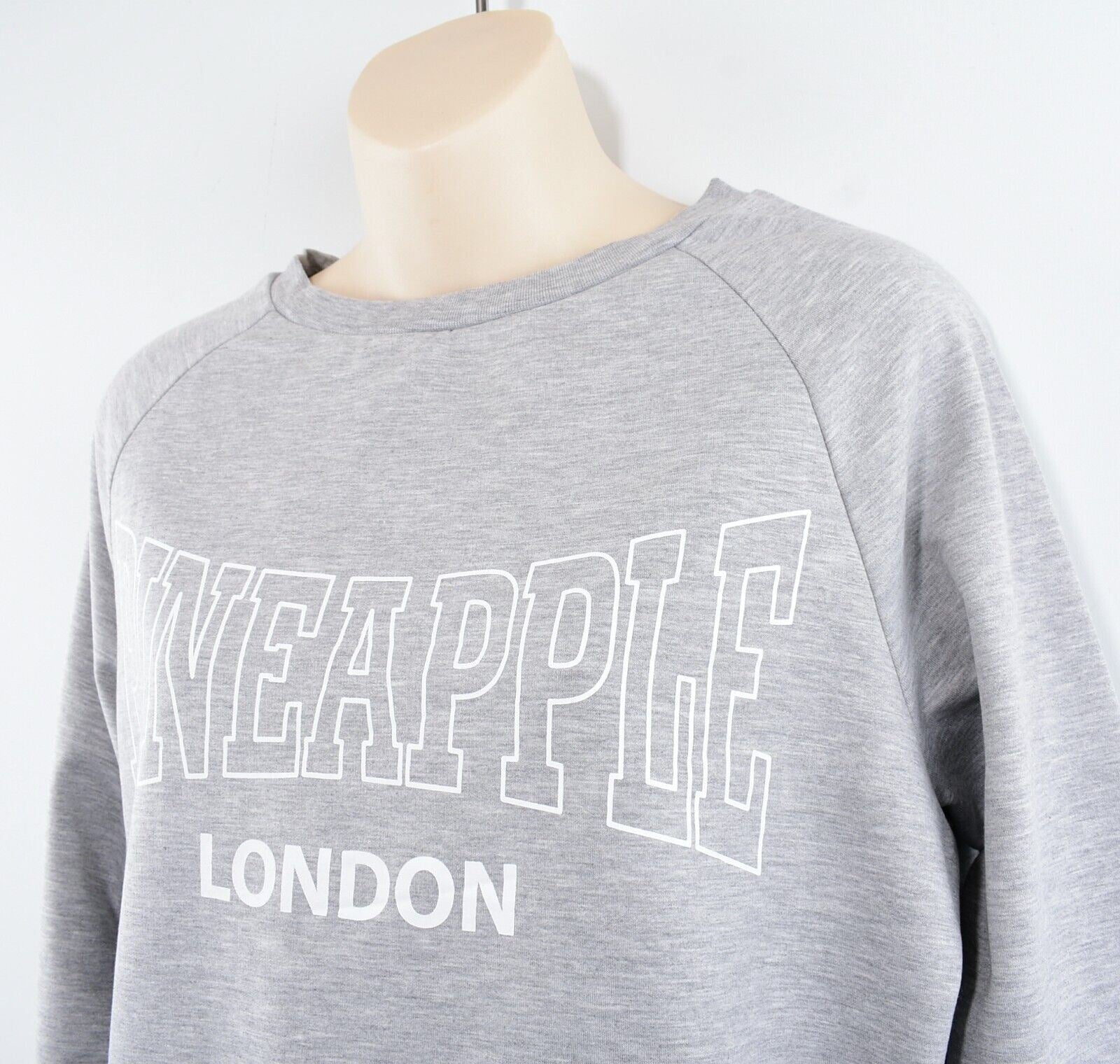 PINEAPPLE Womens Retro Jumper Sweatshirt, Grey, size L