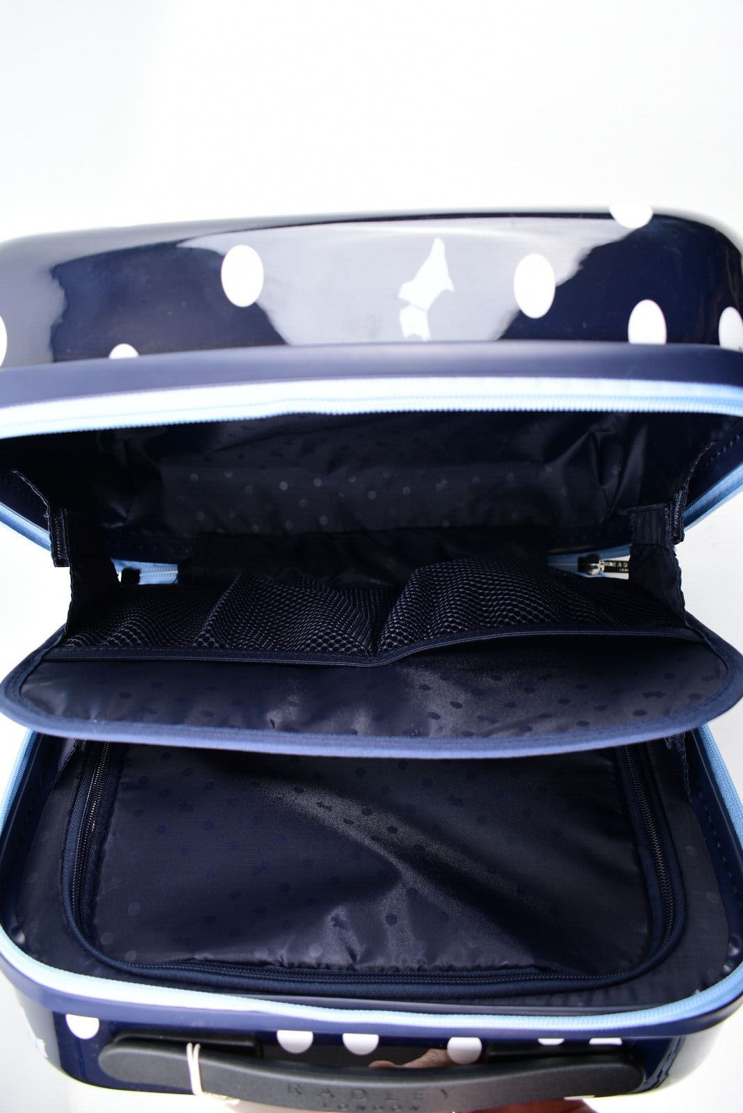 Radley Navy Dog Polka Dot Vanity Case Luggage