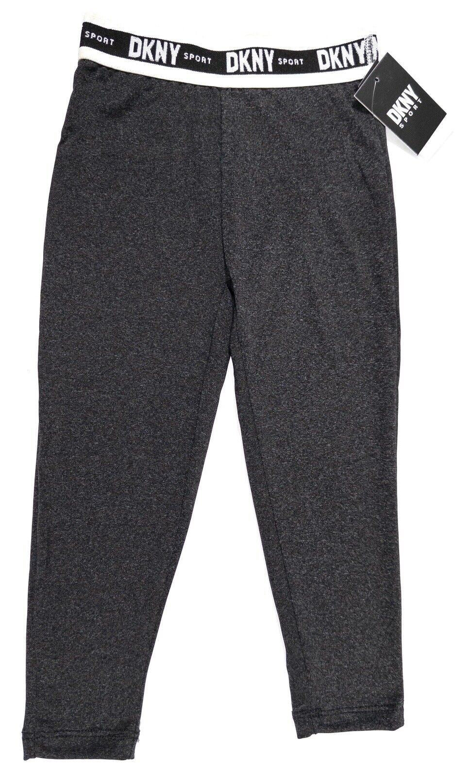 DKNY Sport Kids Girls Leggings Dark Grey Size UK 4 T