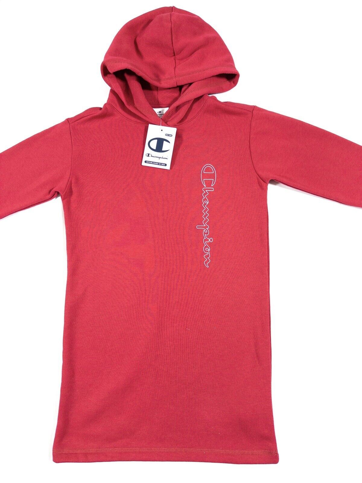 CHAMPION Kids Girls Pink Jumper Dress Hoodie Size UK 7-8 Years