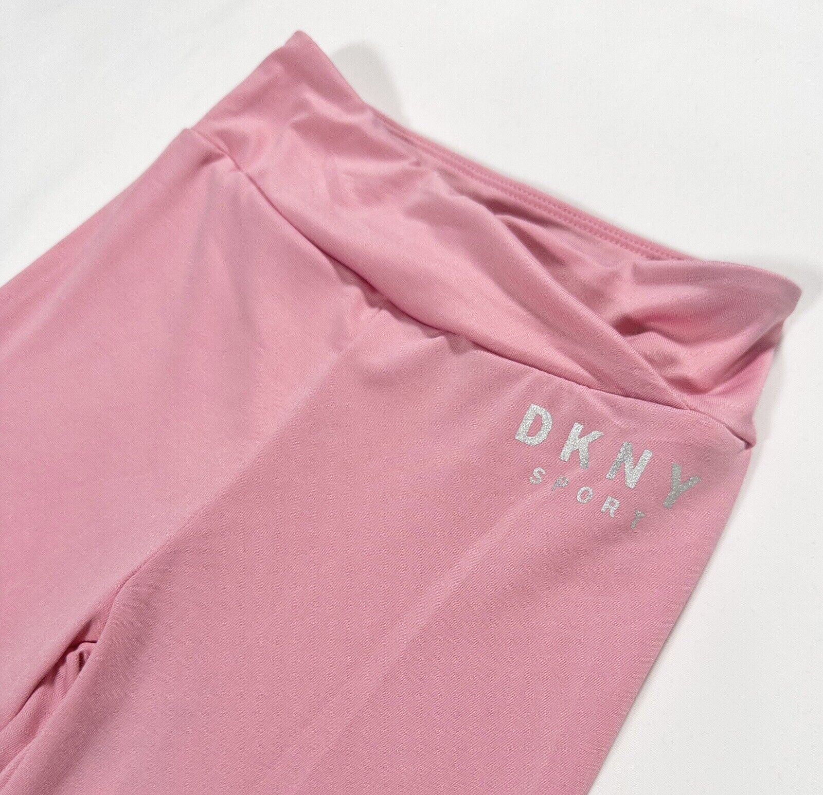 DKNY SPORT Kids Girls Pink Leggings Pink Size UK 5-6 Years