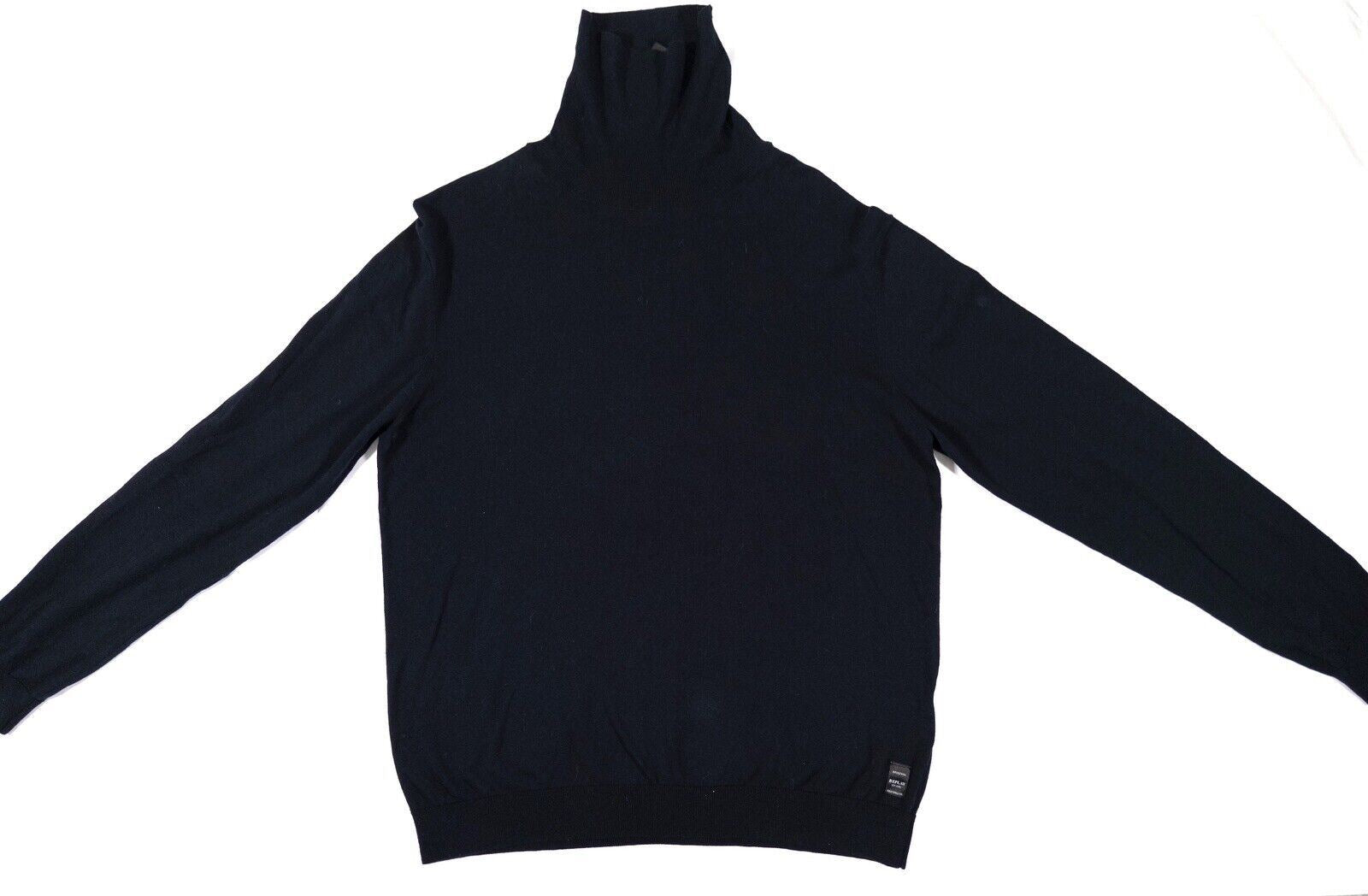 REPLAY Men's Roll Neck Jumper Navy Size UK XL