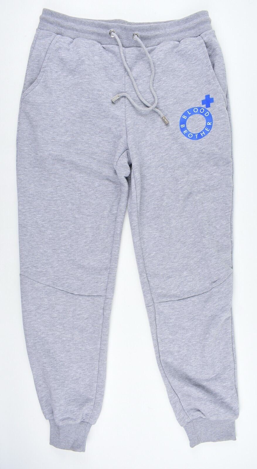 BLOOD BROTHER Mens NEPTUNE Cuffed Leg Joggers, Sweat Pants, Grey, size SMALL