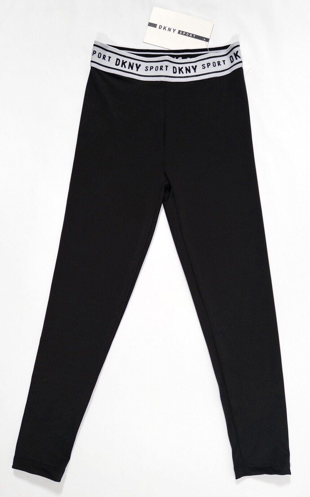 DKNY SPORT Kids Girls Leggings Black Size UK 6 Years