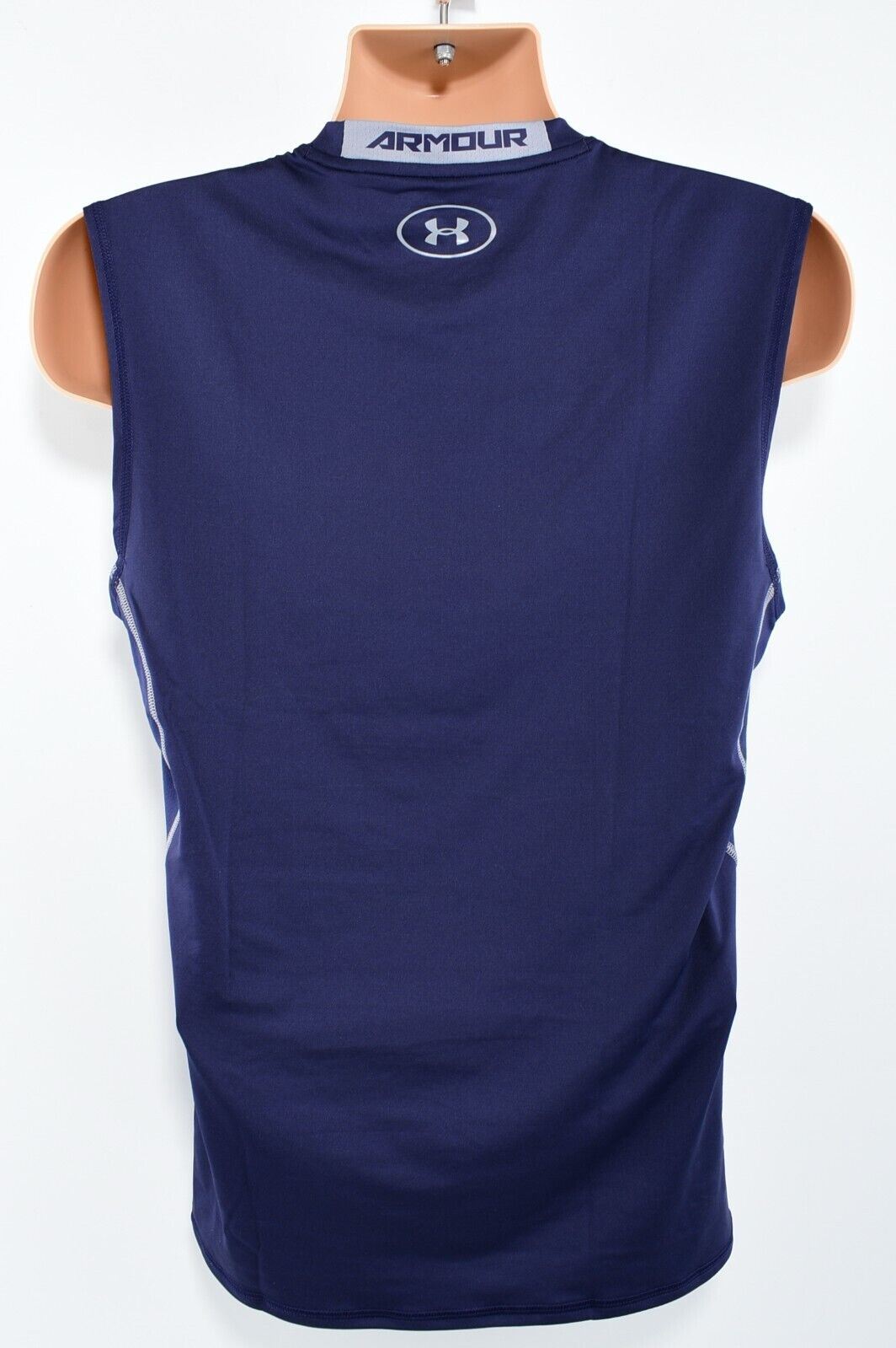 UNDER ARMOUR Mens Heatgear Core Sleeveless Performance Top, Blue, size XL