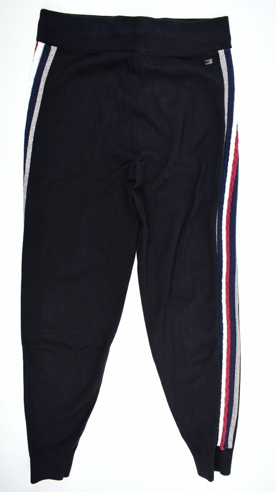 TOMMY HILFIGER Womens TARAH Side Stripe Joggers, Cotton /Cashmere, Black size S