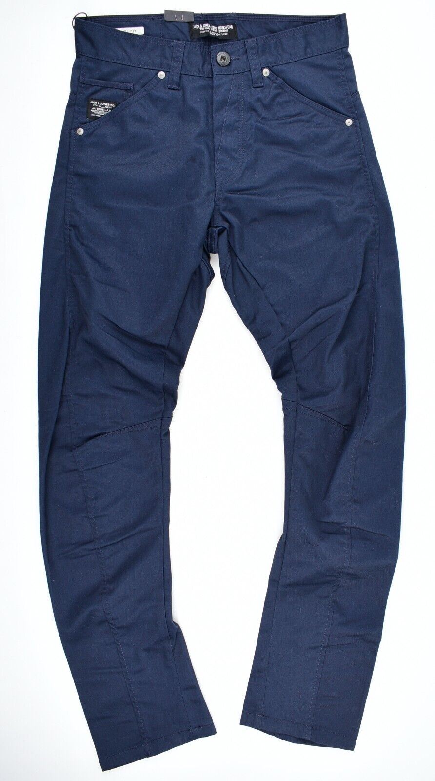 CORE by JACK & JONES Mens DALE COLIN Chino Pants, Navy Blue, size W28 L32