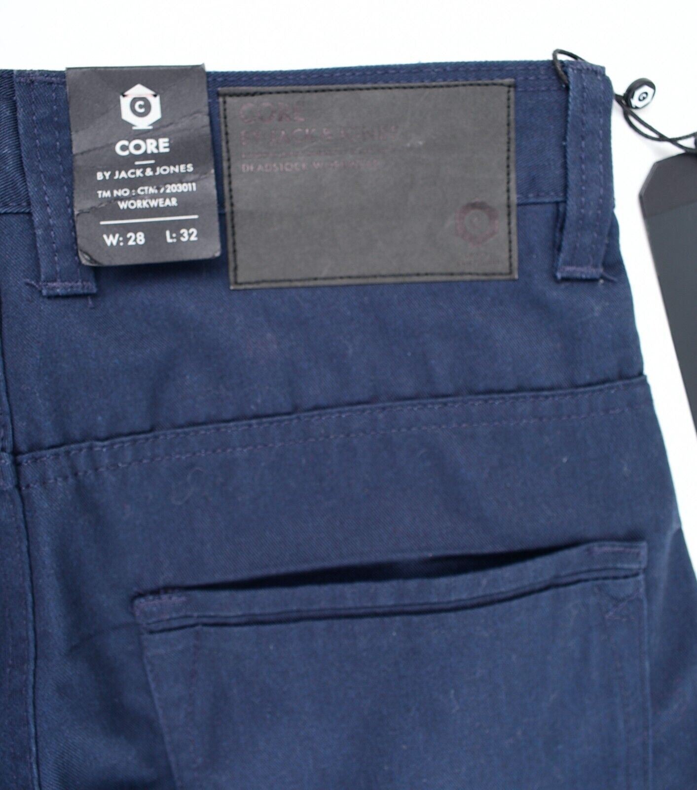 CORE by JACK & JONES Mens DALE COLIN Chino Pants, Navy Blue, size W28 L32