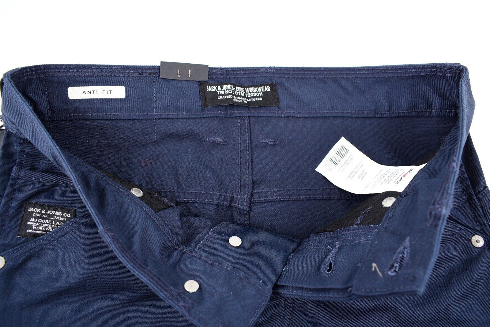 CORE by JACK & JONES Mens DALE COLIN Chino Pants, Navy Blue, size W28 L32