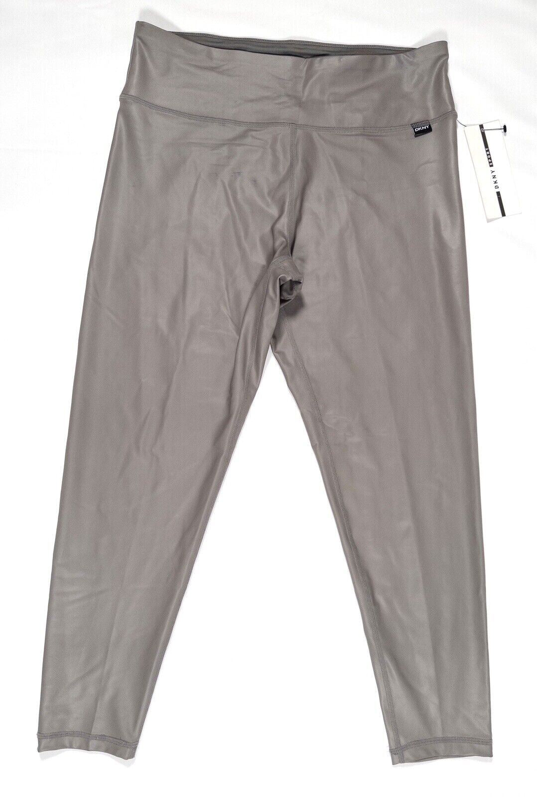DKNY SPORT Women's Grey Capri Leggings Size UK Large