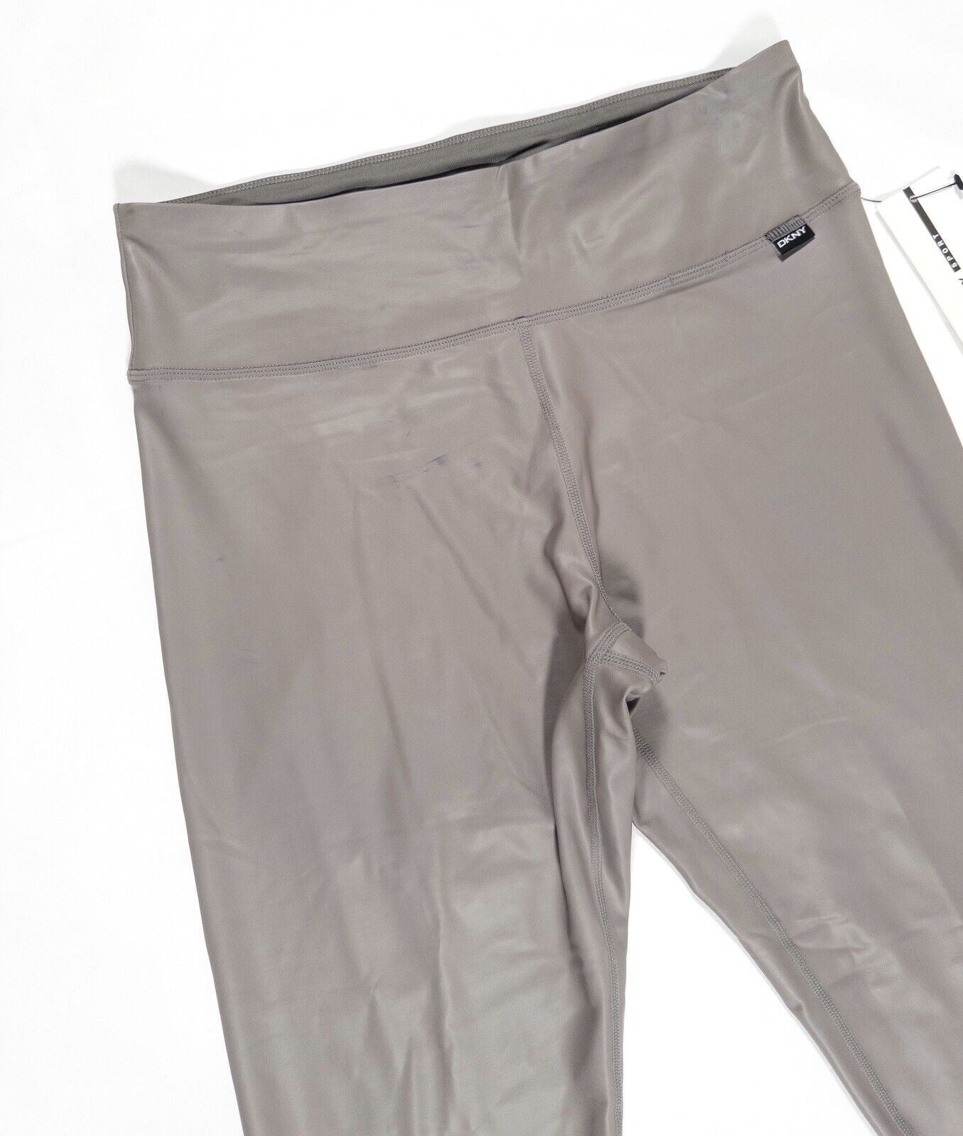 DKNY SPORT Women's Grey Capri Leggings Size UK Large