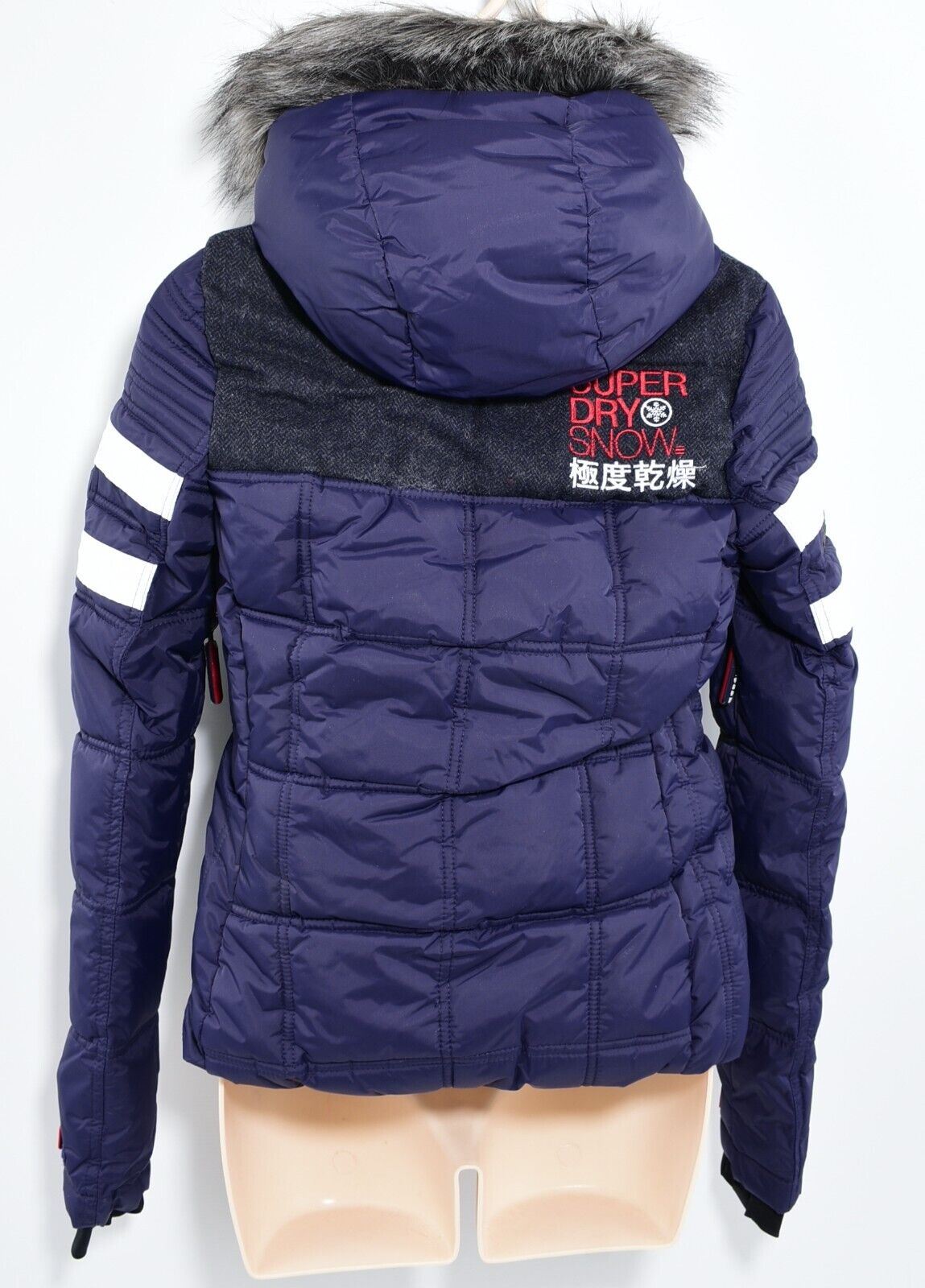 SUPERDRY GT Racer Womens Ski Jacket, Tricolour (Dark Blue), size XXS