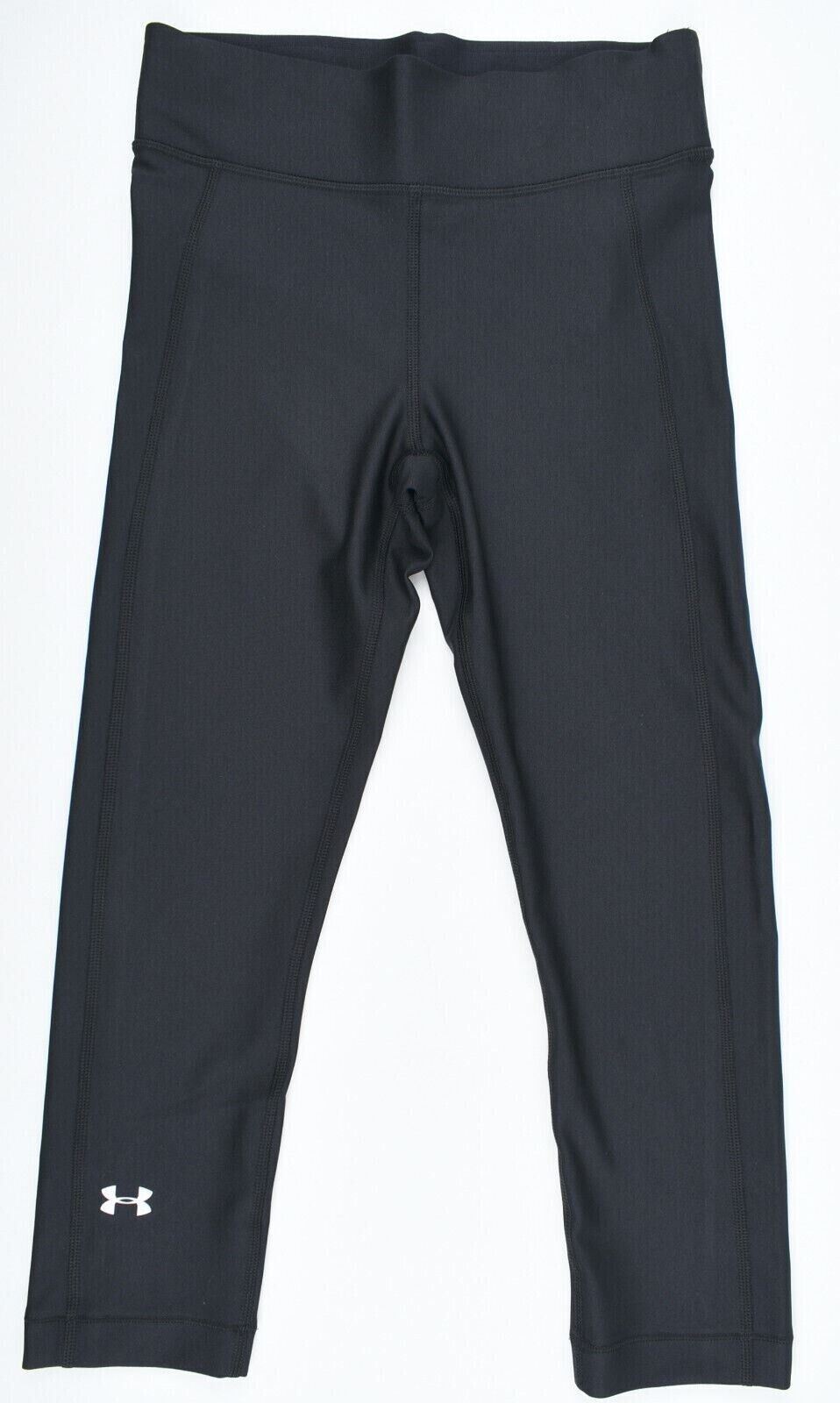 UNDER ARMOUR Womens HeatGear CAPRI Leggings, Black, size XS /UK 8