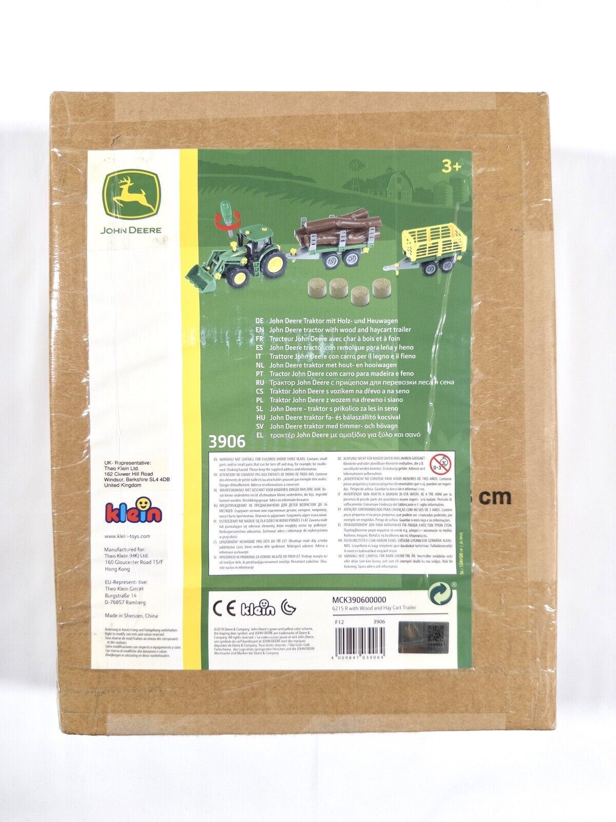 JOHN DEERE Tractor set with wood and haycart trailer