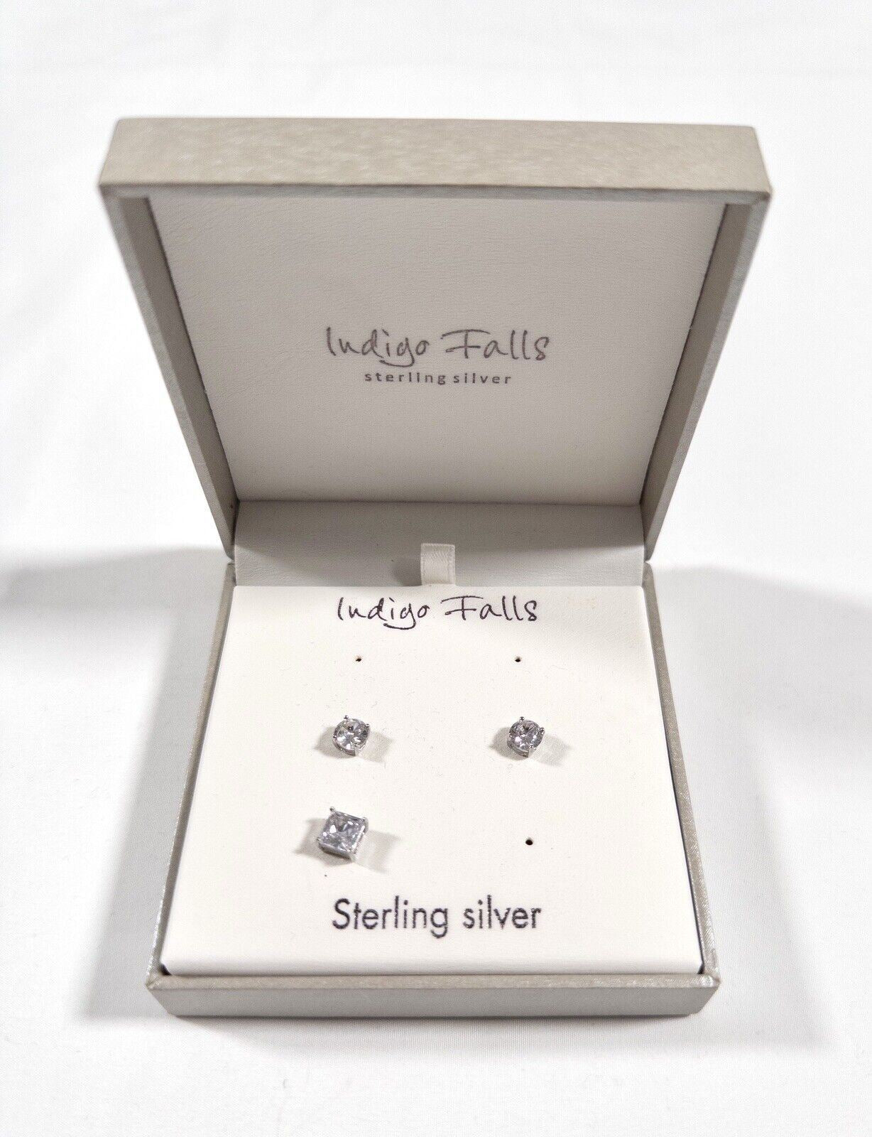 INDIGO FALLS Women's Sterling Silver Stud Earrings