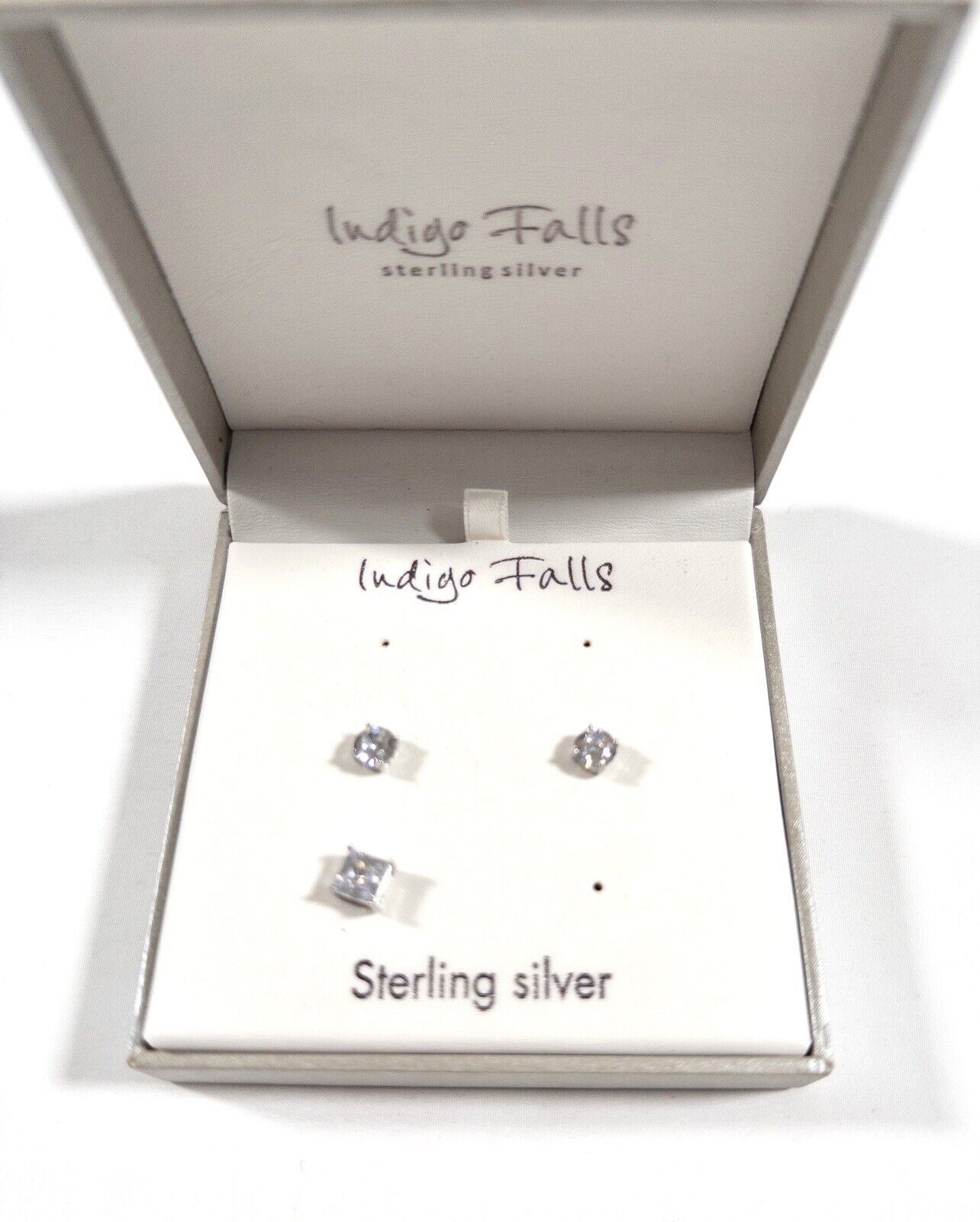 INDIGO FALLS Women's Sterling Silver Stud Earrings