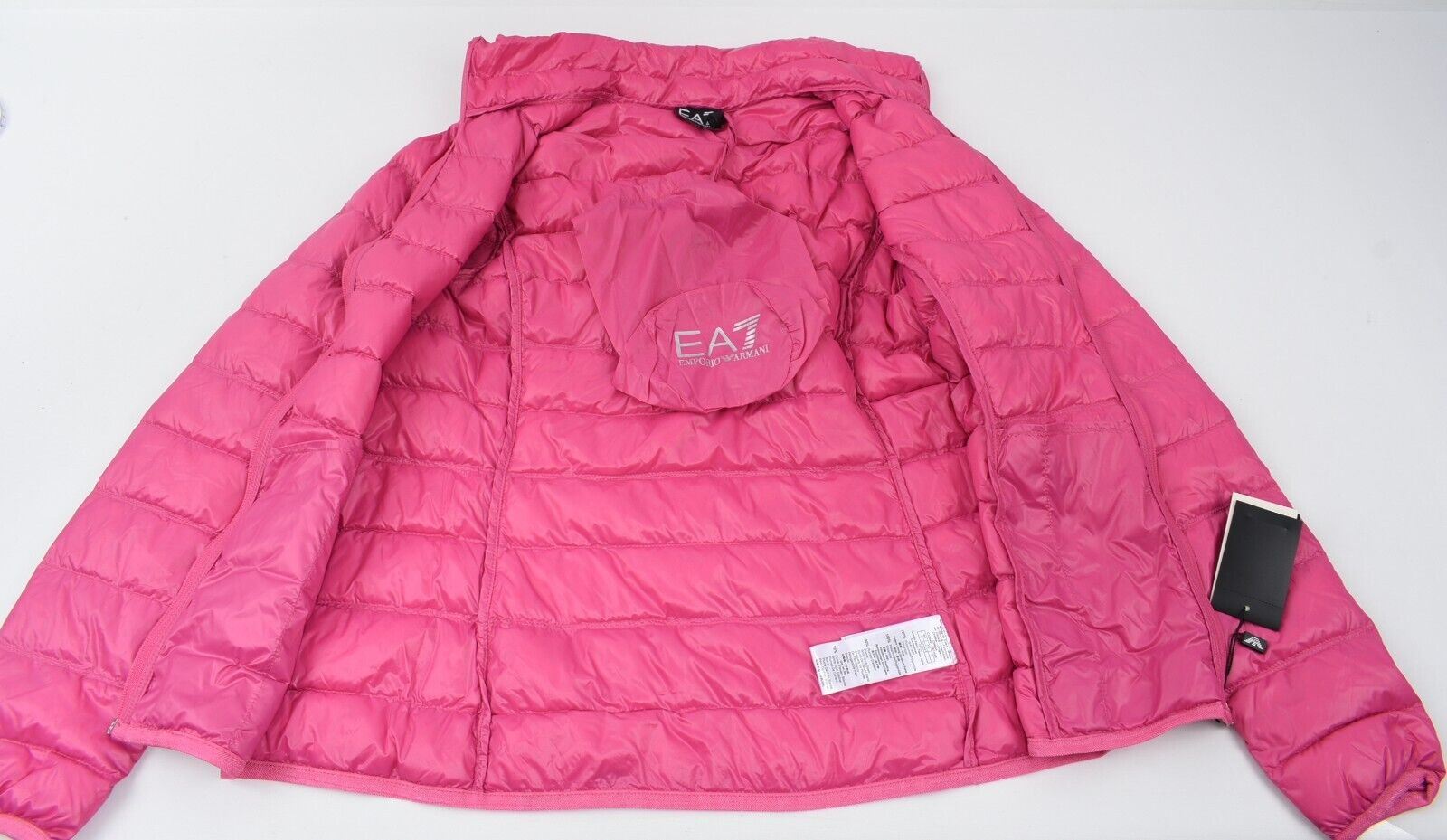 EA7 EMPORIO ARMANI Womens Lightly Down Padded PACKABLE Jacket, Pink size S