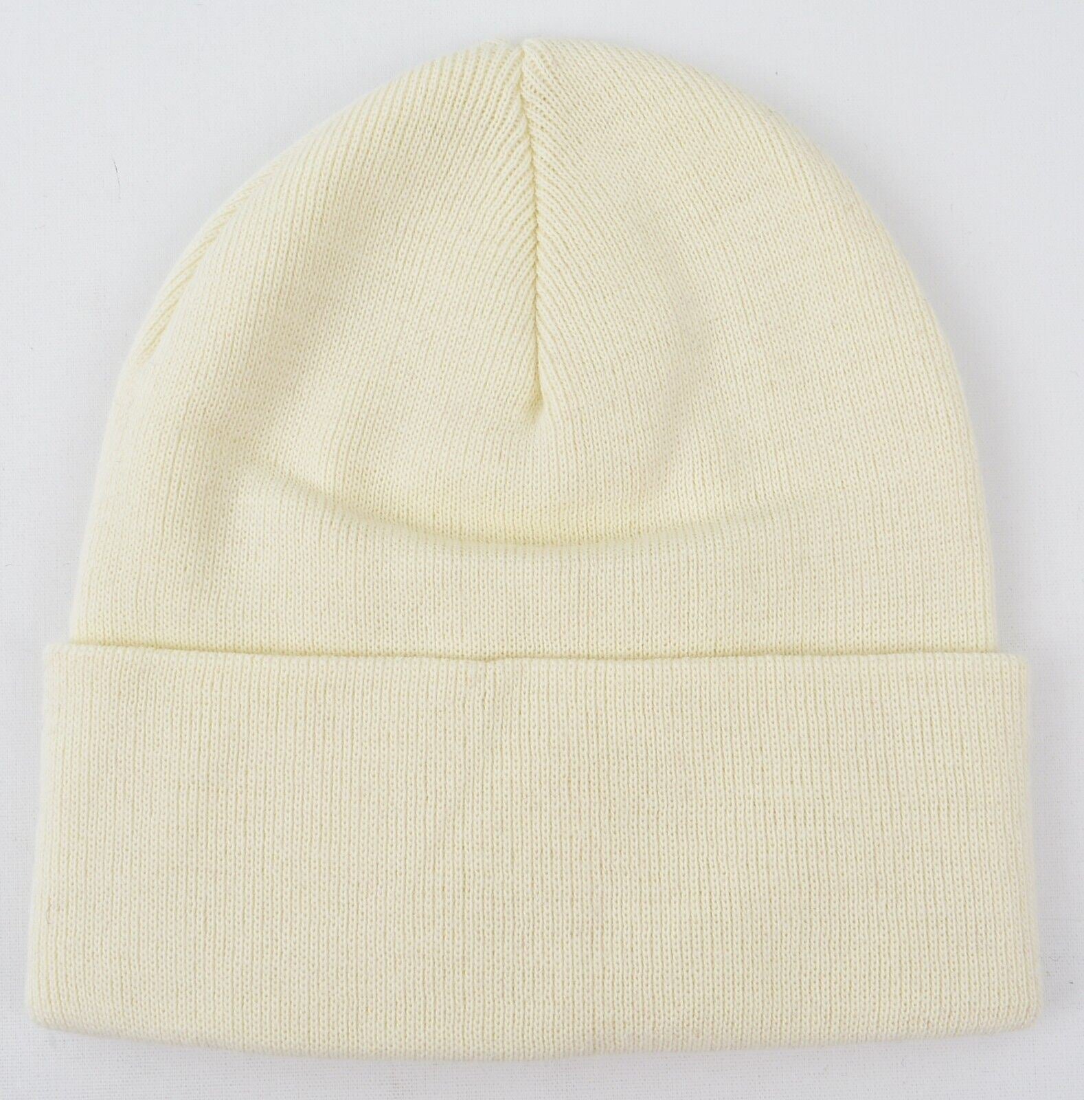 LEVIS Mens Womens Knitted Beanie Hat, Ecru