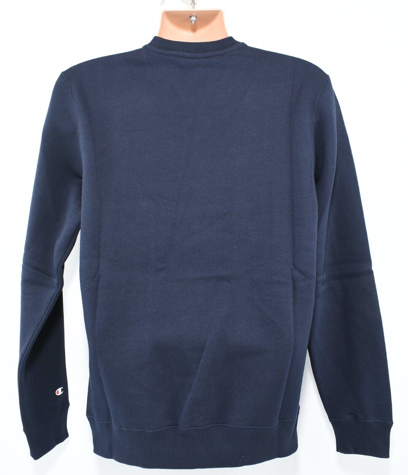 CHAMPION Mens Crew Neck Sweatshirt, Navy Blue, size LARGE