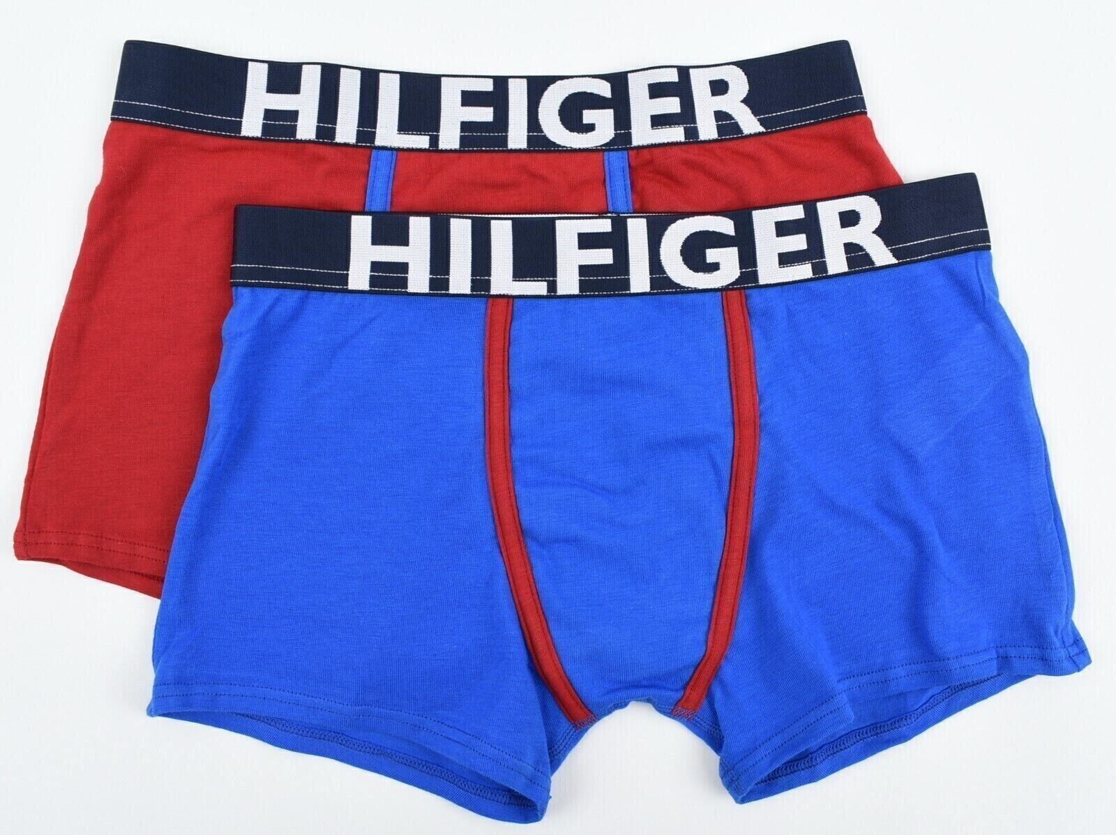 TOMMY HILFIGER Boys 2-pk Boxer Trunks, Red & Blue, size 6-7 years