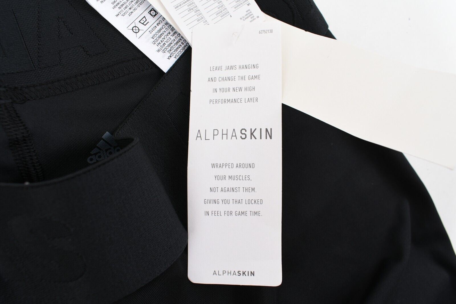 ADIDAS Mens Alphaskin Training Gym Shorts Tights, Black, size SMALL