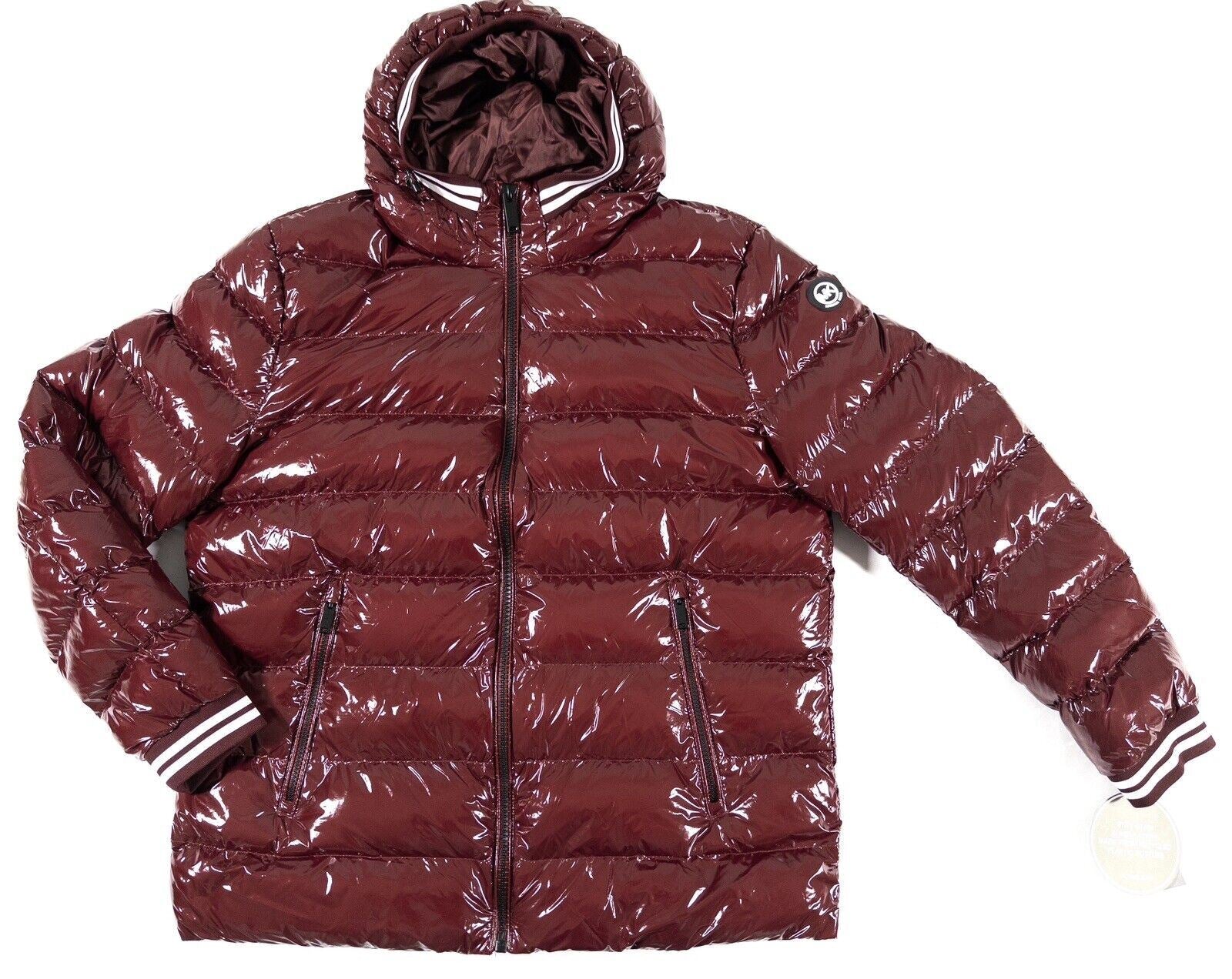 MICAHEL KORS Women's Merlot High Shine Coat Size UK Large
