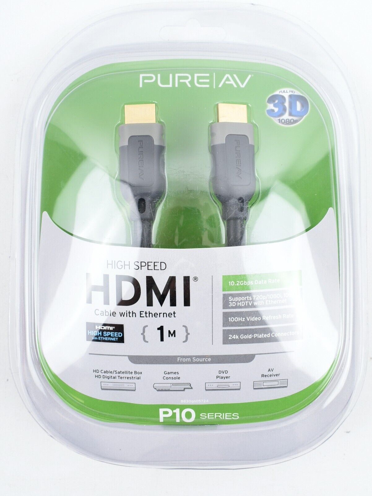 BELKIN P10 Series Grey HDMI HighSpeed Cable with Ethernet, 1m