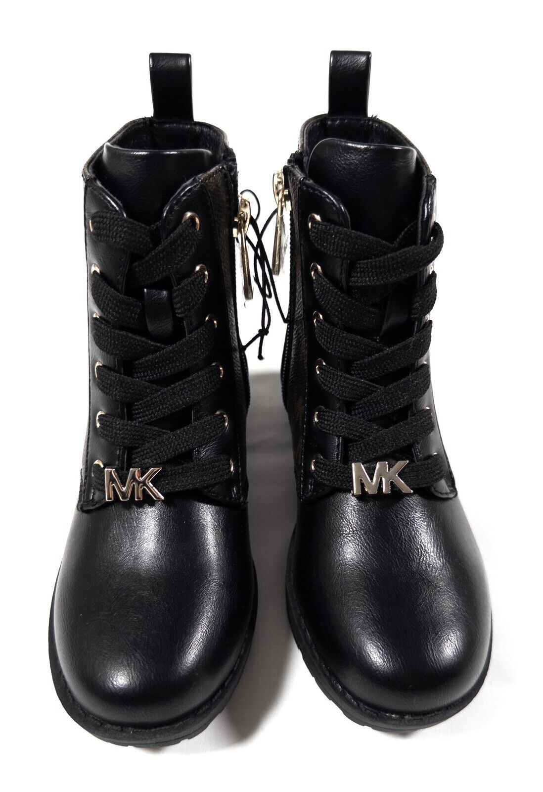 MICHAEL KORS Kids Girls Black Biker Boots Size UK Infant 10