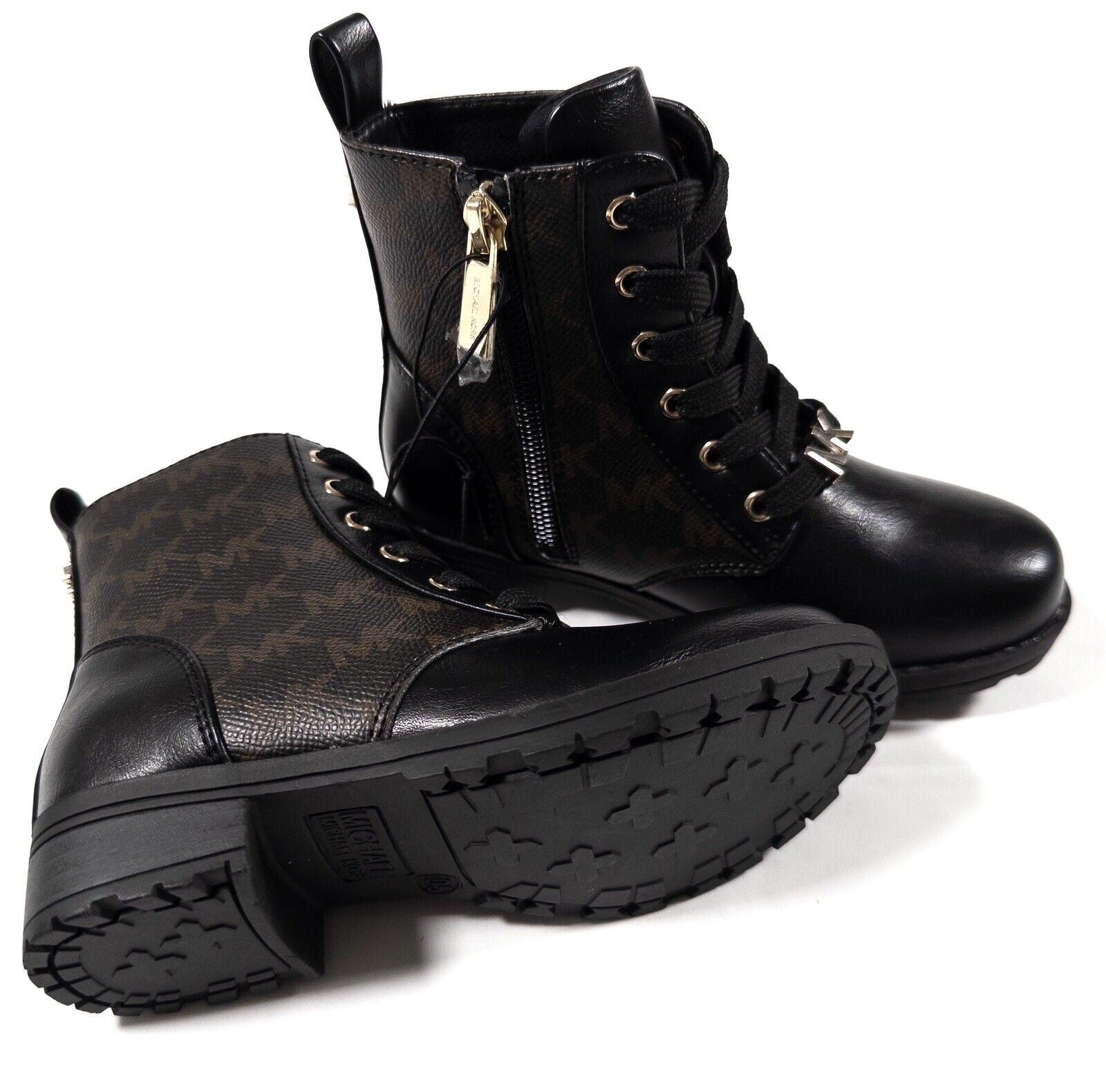 MICHAEL KORS Kids Girls Black Biker Boots Size UK Infant 10