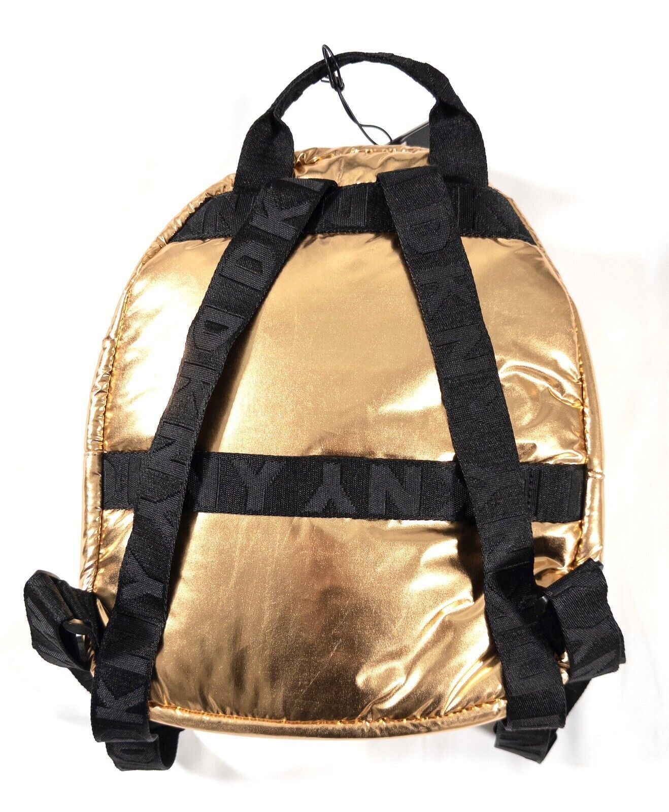DKNY Metallic Gold Backpack Rucksack Bag Adjustable Straps
