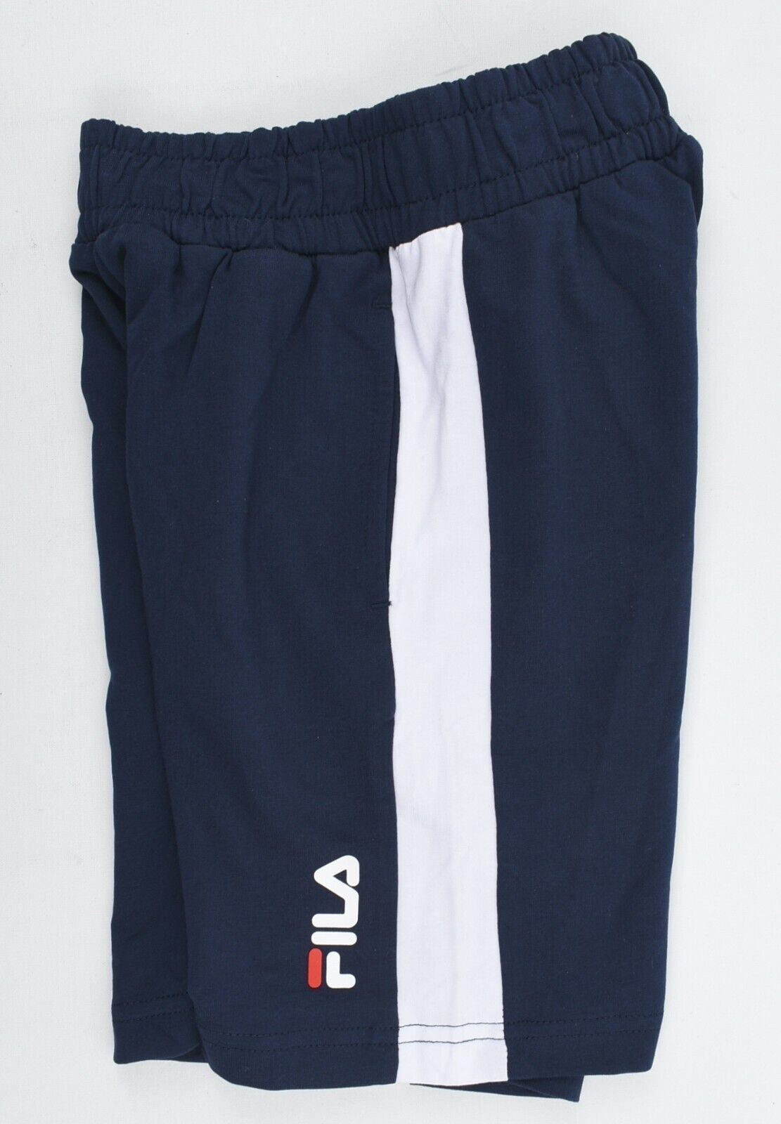 FILA Boys French Terry Cotton Shorts, Blue/White, size 5-6 years