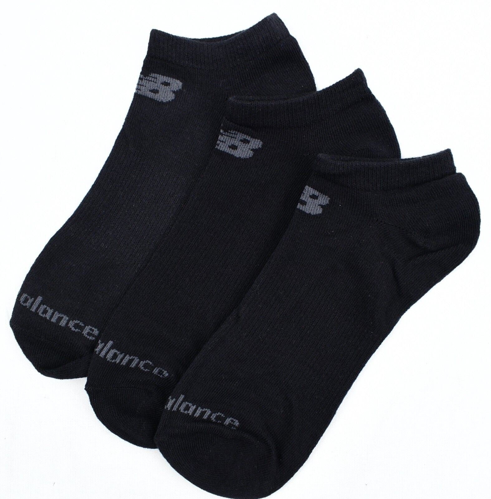 NEW BALANCE Performance Mens 3-pack Cotton Blend Trainer Socks, Black UK 9-11