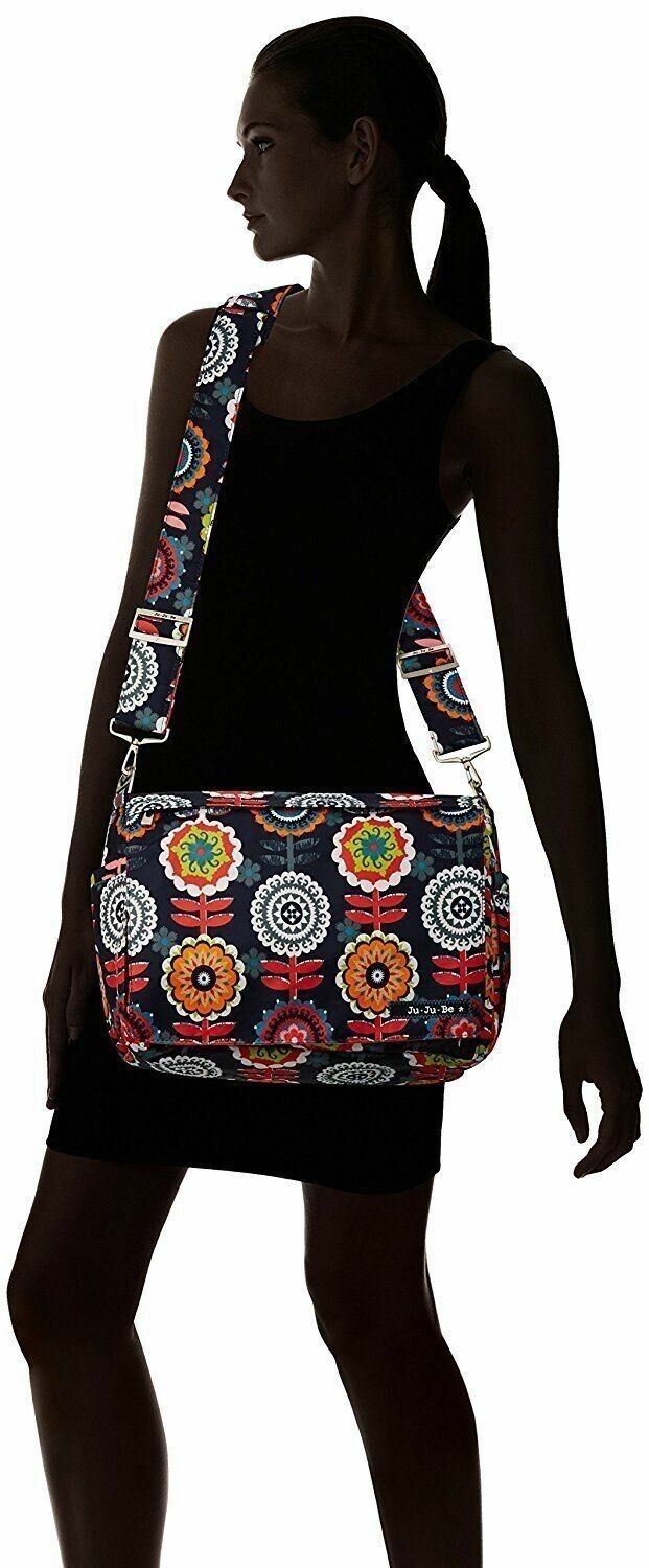 JU-JU-BE 'Dancing Dhalias' Lovely Floral Print Baby Changing Bag, Multicoloured