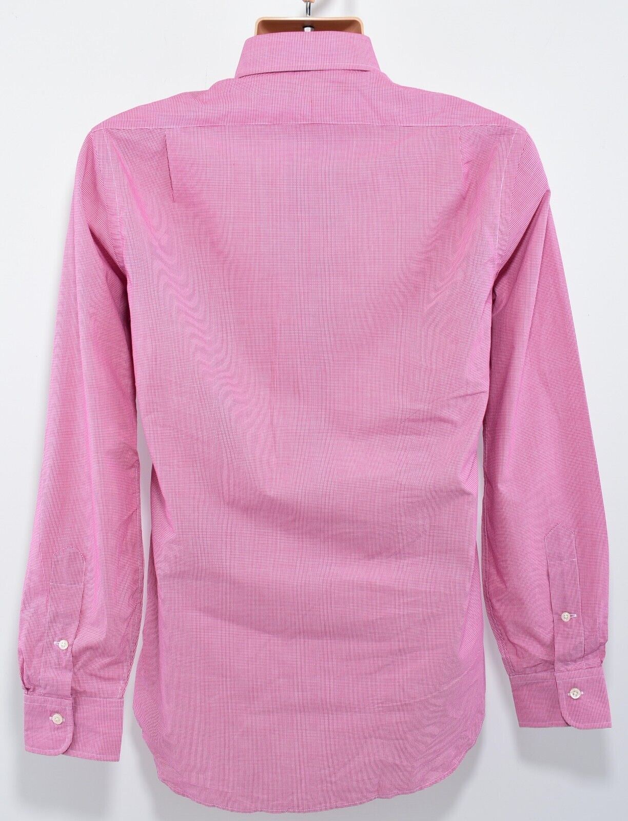 POLO RALPH LAUREN Mens Long Sleeve Pink Checked Shirt, size collar 14.5"