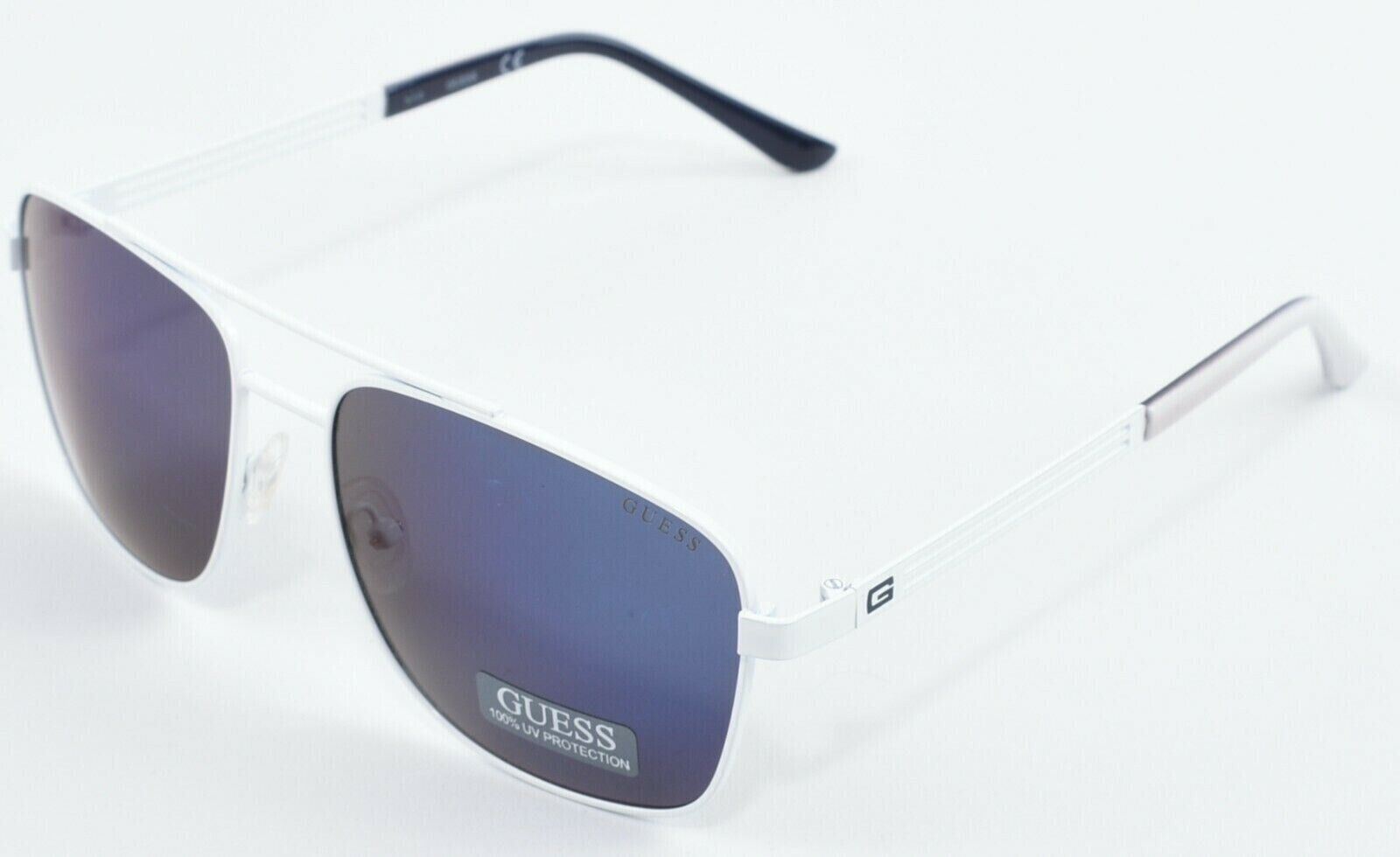 GUESS Mens White Metal Frame Aviation Style Sunglasses, GF0206