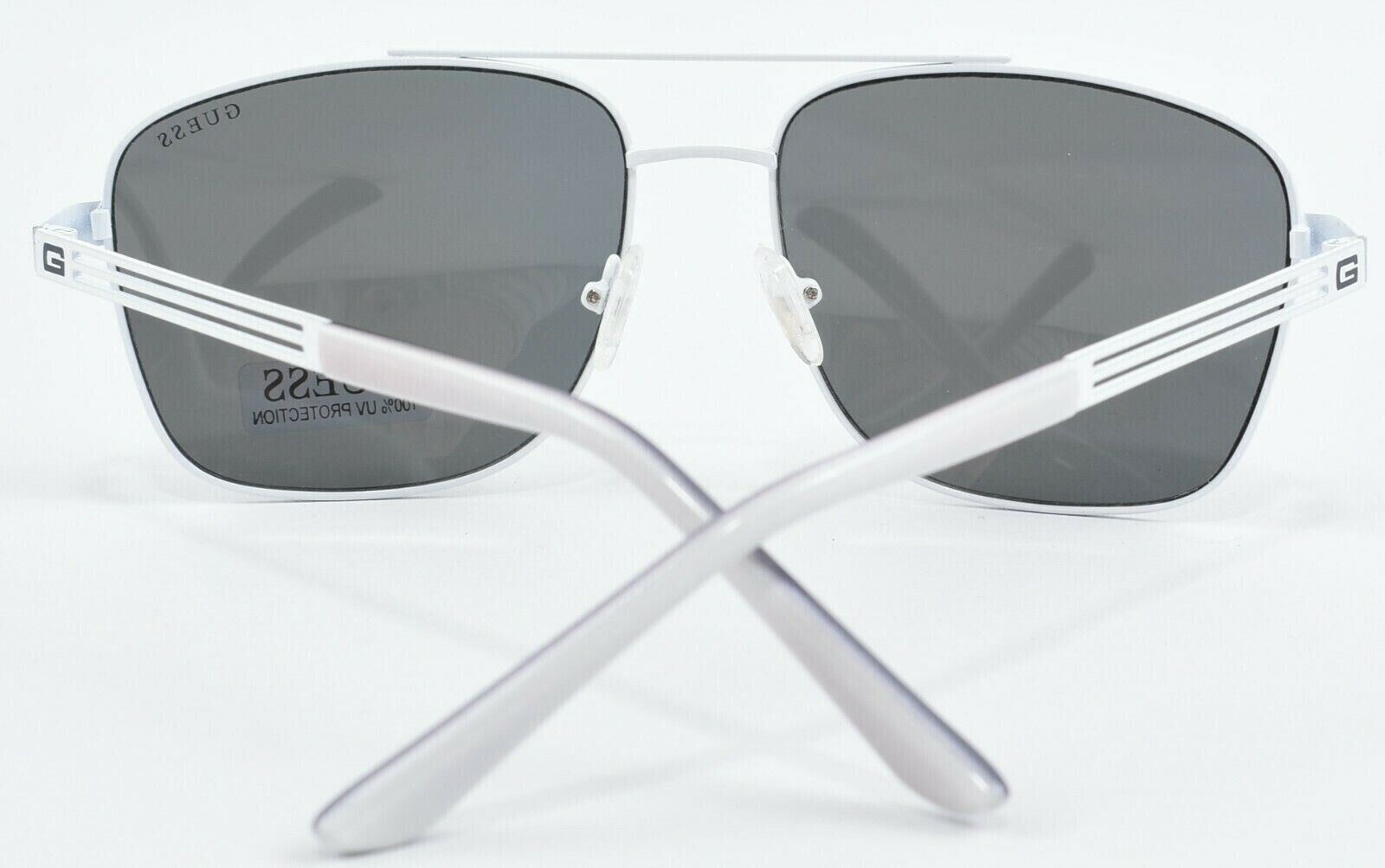 GUESS Mens White Metal Frame Aviation Style Sunglasses, GF0206