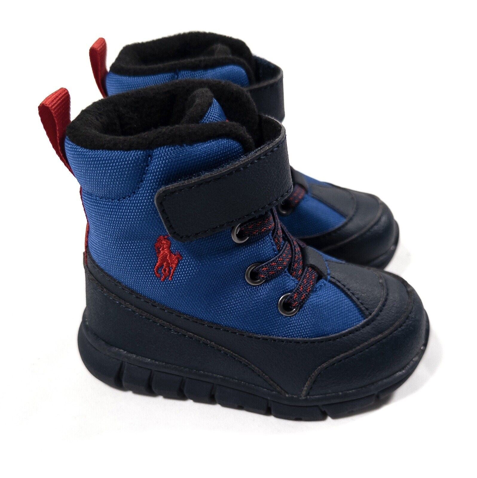 POLO RALPH LAUREN Infant Boys Blue High Top Winter Boots Size UK 4