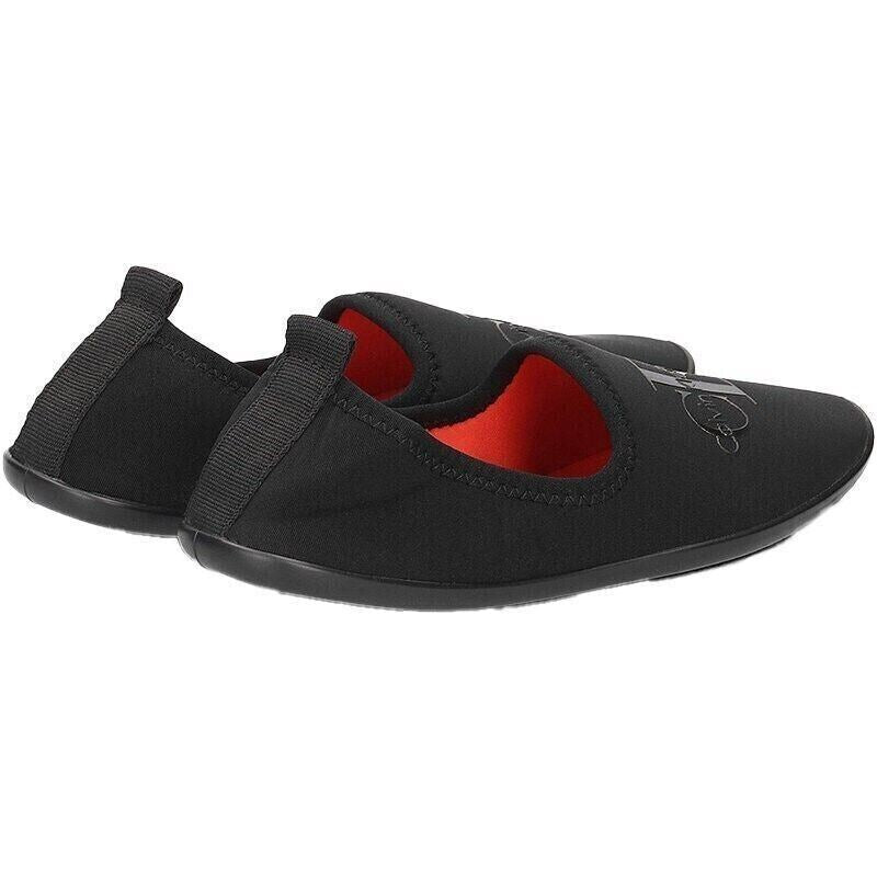 CALVIN KLEIN JEANS Womens TRACY Neoprene Slippers, Black/Orange, size S (UK 4)